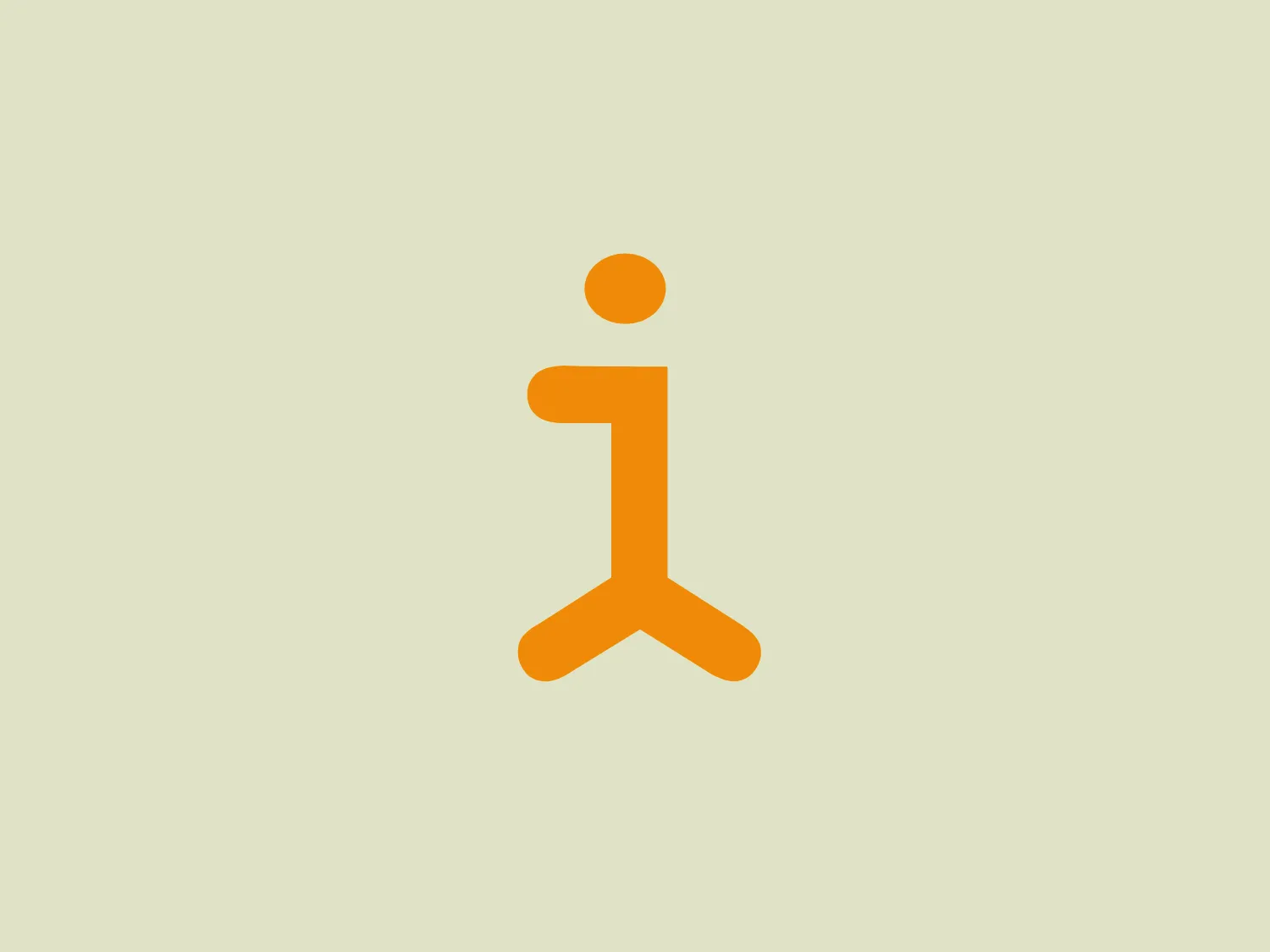 The image presents a stylized lowercase letter "i" logo with a bold and modern design. The dot of the "i" is a perfect circle, placed directly above the elongated, triangular base that constitutes the body of the letter. The base widens as it descends, creating an arrow-like impression pointing downwards. The color of the logo is a solid and vivid shade of orange, which conveys energy and creativity. The logo's use of geometric shapes and the sharpness of the triangular stem give it a dynamic and forward-thinking feel, likely intended to convey innovation or information. Considering the design elements, a contrasting soft background color would complement this logo well.