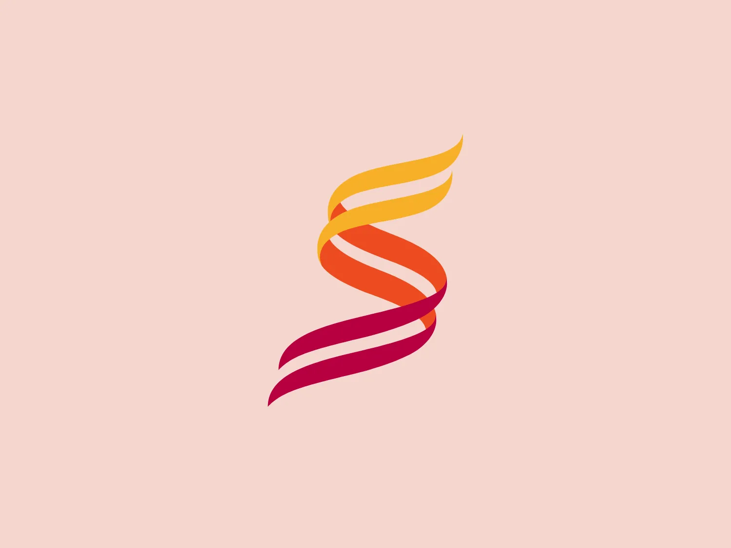 The Shannon Airport logo showcases an abstract, ribbon-like design with a flowing and dynamic shape, featuring three interwoven strands transitioning smoothly from warm yellow at the top, through orange, to a deep magenta at the base, creating a gradient effect. The overall aesthetic is modern and sleek, suggesting transformation, connectivity, and adaptability, making it suitable for a brand seeking to convey innovation and fluidity.