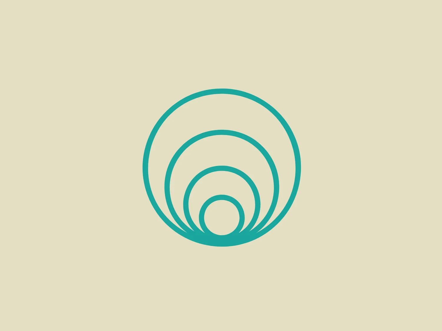 The Opensignal logo features concentric circles with a gradient from thick to thin as they move inward toward the center. The logo uses a single shade of teal and is designed with a modern and simplistic aesthetic. The circles create a sense of movement and continuity, drawing the eye inward. The design suggests a focus or convergence toward a central point or idea and could represent a variety of concepts from technology to wellness.