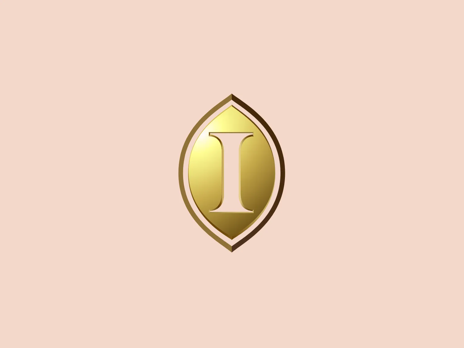 The Intercontinental logo features a stylized golden shield with a metallic sheen, incorporating a bold, serif capital "I" in its center. The shield's elegant and slightly elongated shape, along with the classic and strong "I" font, conveys stability and authority. The gold color with gradients creates a sense of luxury and a three-dimensional effect, complemented by a thin darker gold border defining the shield's edge.