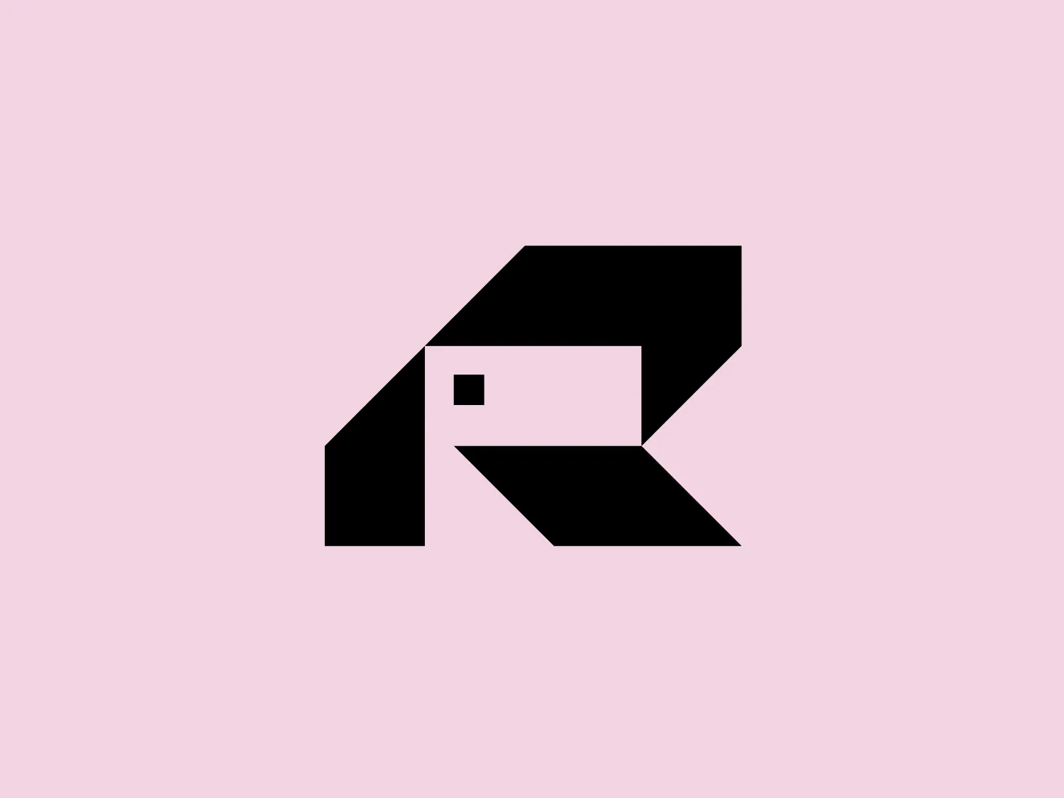 The logo displayed for ITRex Group consists of abstract geometric shapes creating a stylized representation of a bird. The design is minimalist, using only black and white to create a sharp contrast. The bird appears to be mid-flight, angled slightly upwards to the right, which gives a sense of movement and progress. The design is modern with clean lines and angles that form the bird's head and body, with a small square representing the eye. The simplicity of the logo allows for easy recognition and scalability.