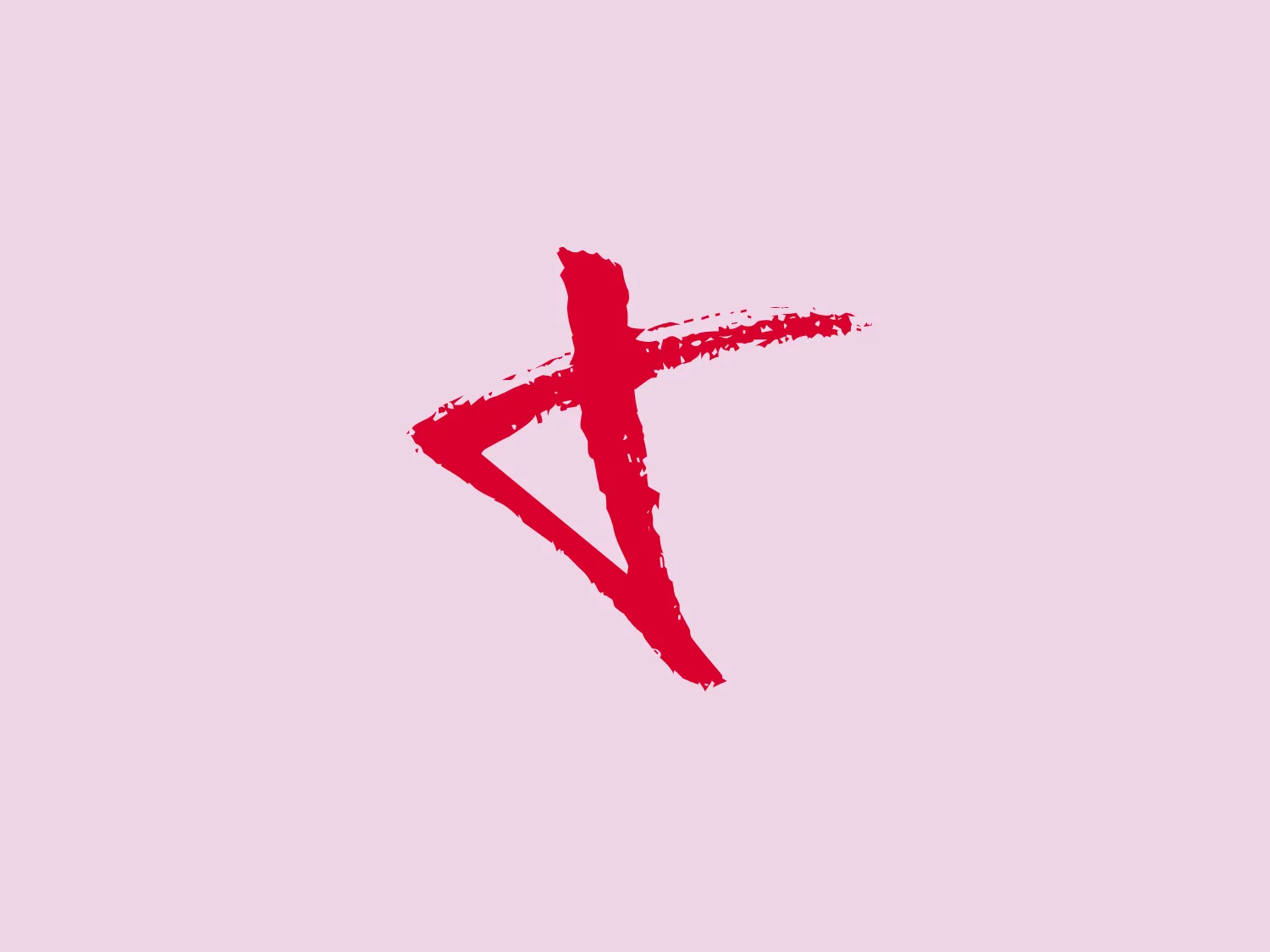 The Tecmark logo is a dynamic and abstract design resembling a brush stroke or hastily drawn checkmark. It features an organic and fluid shape with hand-painted, uneven edges. The primary color is a solid, bold red with subtle variations adding to its textured look. The modern design aesthetic with an artistic flair conveys creativity, speed, and assertiveness.