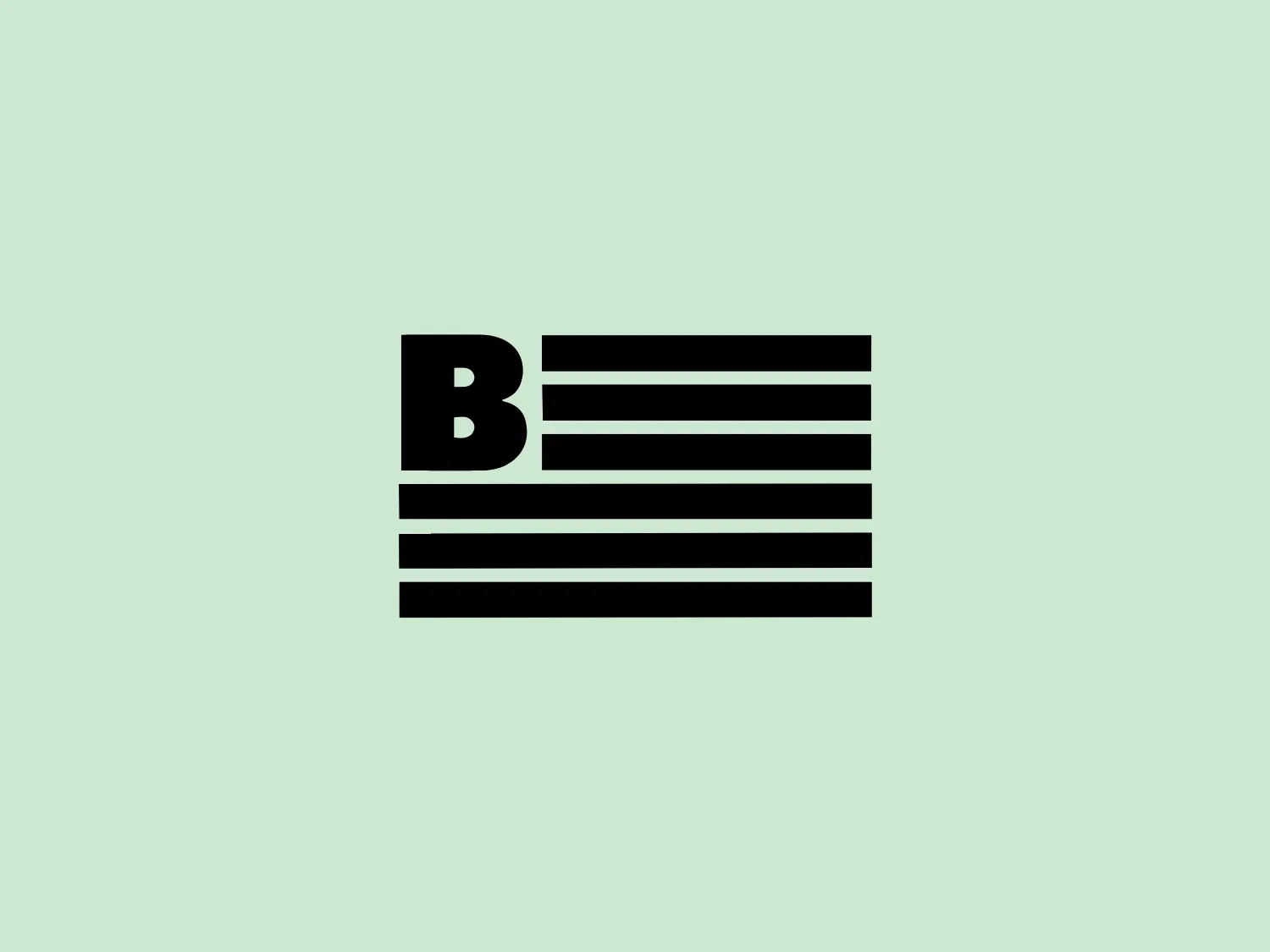 The image features a bold, minimalist logo of Bestside Films that consists of the letter 'B' on the left side, with its right side extended into a series of horizontal lines that vary in length, creating a sense of motion or sound visualization. The design is monochromatic, using a stark black against a white background, giving it a modern and clean appearance. This type of design could suggest digital sophistication, music equalization, or technological themes. Its simplicity ensures versatility and ease of recognition.