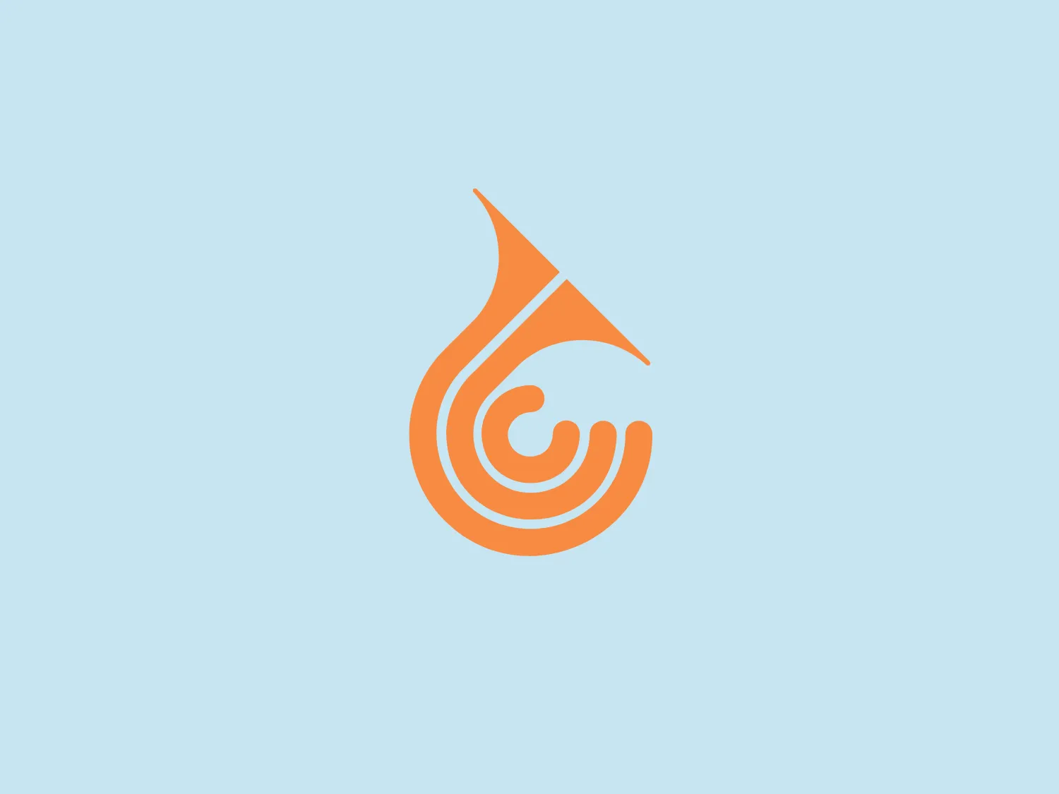 The Clarion Call logo features a stylized, abstract design resembling a flame or a drop with dynamic swirls inside. The smooth, curved lines create the impression of motion and transformation. The main color is a gradient of warm oranges, from a lighter peach near the center to a deeper, richer orange at the edges, giving it a vibrant, energetic feel. The design evokes a sense of creativity and fluidity. Considering the warm hues of the Clarion Call logo, a cooler and contrasting background that complements the vibrancy would be fitting.