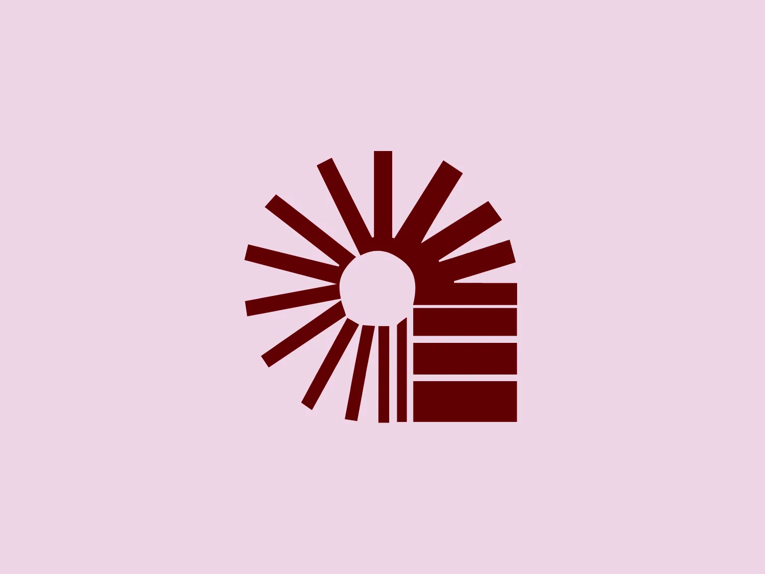 The Accurate Components logo features a stylized sun or wheel design comprised of a central circular motif flanked by elongated rays or spokes that alternate in length, creating a dynamic and rhythmic visual effect. The bold elements are rendered in a solid, deep red color, evoking a sense of energy, movement, and strength. There's a modern and geometric aesthetic to the design, emphasized by the sharp edges of the elements and the clean divisions between them. The logo is simple yet striking, with a symmetry that contributes to its balanced appearance. To complement this logo, a subdued background color that does not compete with the strong red would be ideal.