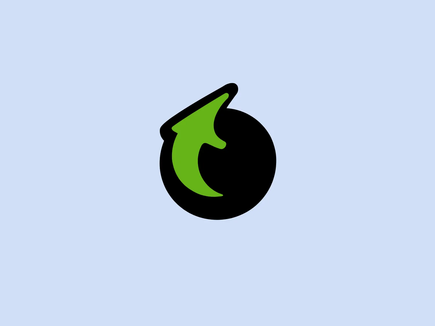 The Tunué logo showcases a bright green, stylized arrow curving upwards and to the right, portraying motion and progress. This dynamic arrow is set against a solid circular black background, creating a strong contrast. The circular shape conveys continuity and wholeness, while the arrow suggests innovation and forward-thinking. The design is simple, modern, clean, and devoid of embellishments, ensuring versatility and easy recognition.