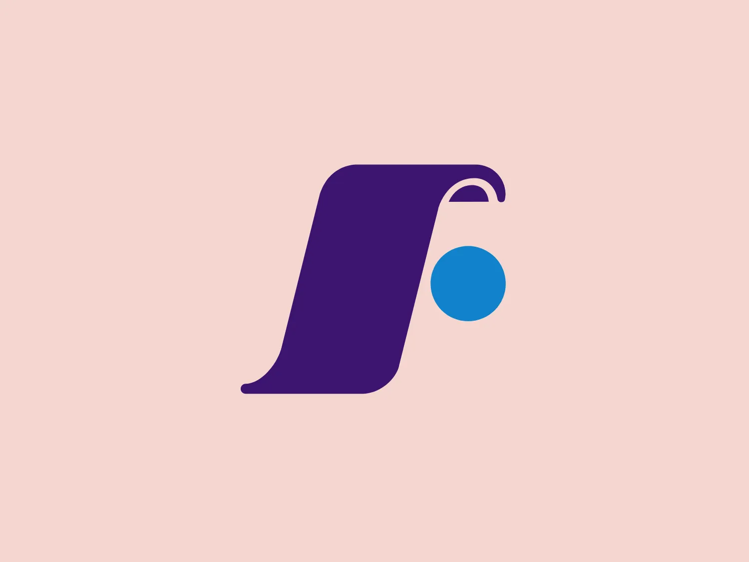 The FLEXcon logo features a stylized, lowercase "i" with a distinct design. The main body of the letter is a deep purple, while the dot above the letter is a contrasting blue circle, disconnected from the body. The main shape of the "i" is elongated and smoothly curved on the top right side, coming to a soft point on the bottom right, resembling a partially unrolled scroll or a flag in the breeze, giving it a sense of motion and fluidity. The color combination of purple and blue imparts a sense of creativity and trustworthiness. A background color that complements and provides a subtle warm contrast would be fitting.