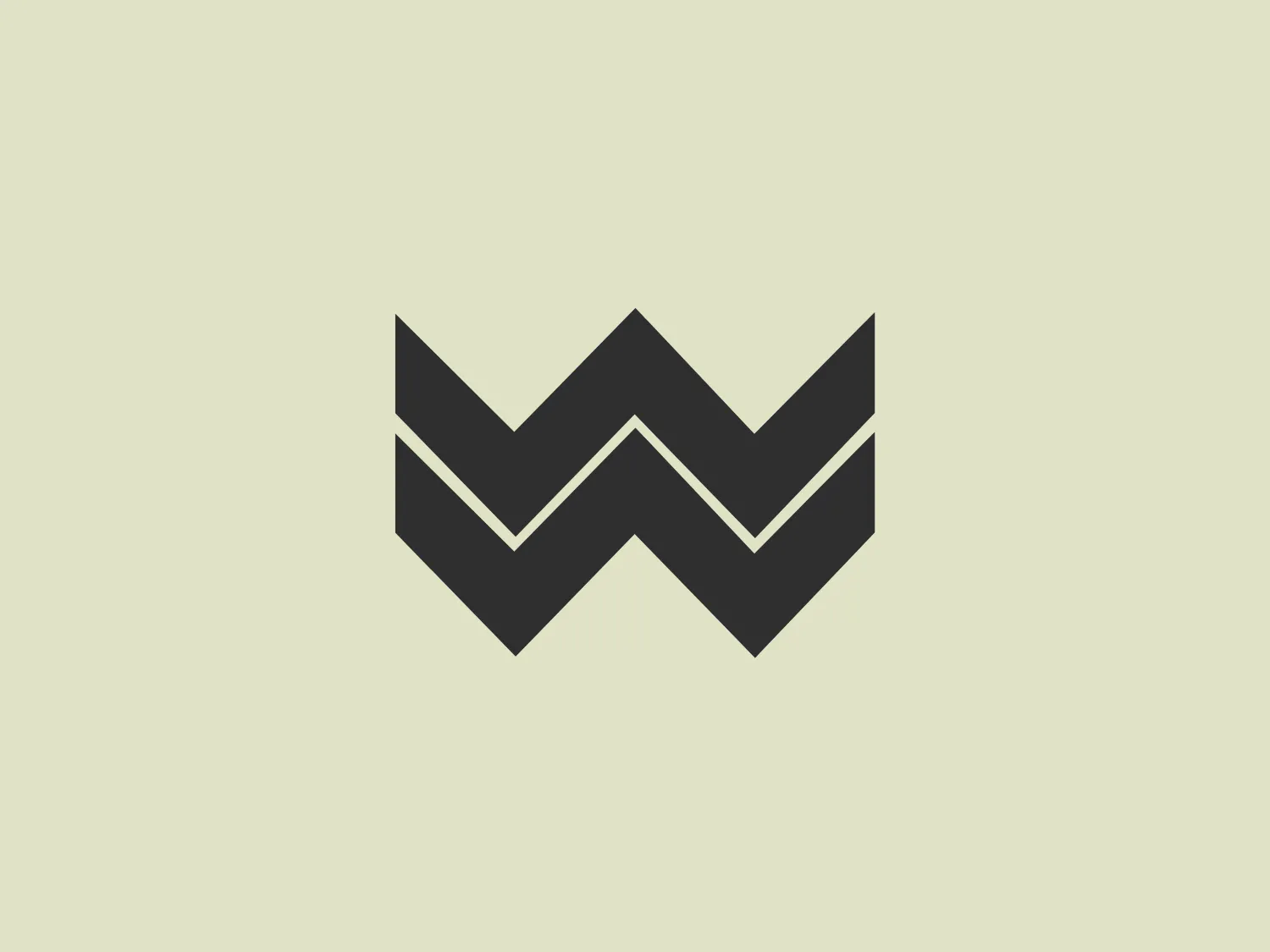 The WesBanco logo consists of a stylized double chevron pattern, with the two identical chevrons creating a sense of layered depth. The figure presents a sharp and dynamic look, evoking movement and precision. The logo uses a solid, dark green color, giving it a strong, professional appearance, and the use of negative space enhances the design's geometric clarity.