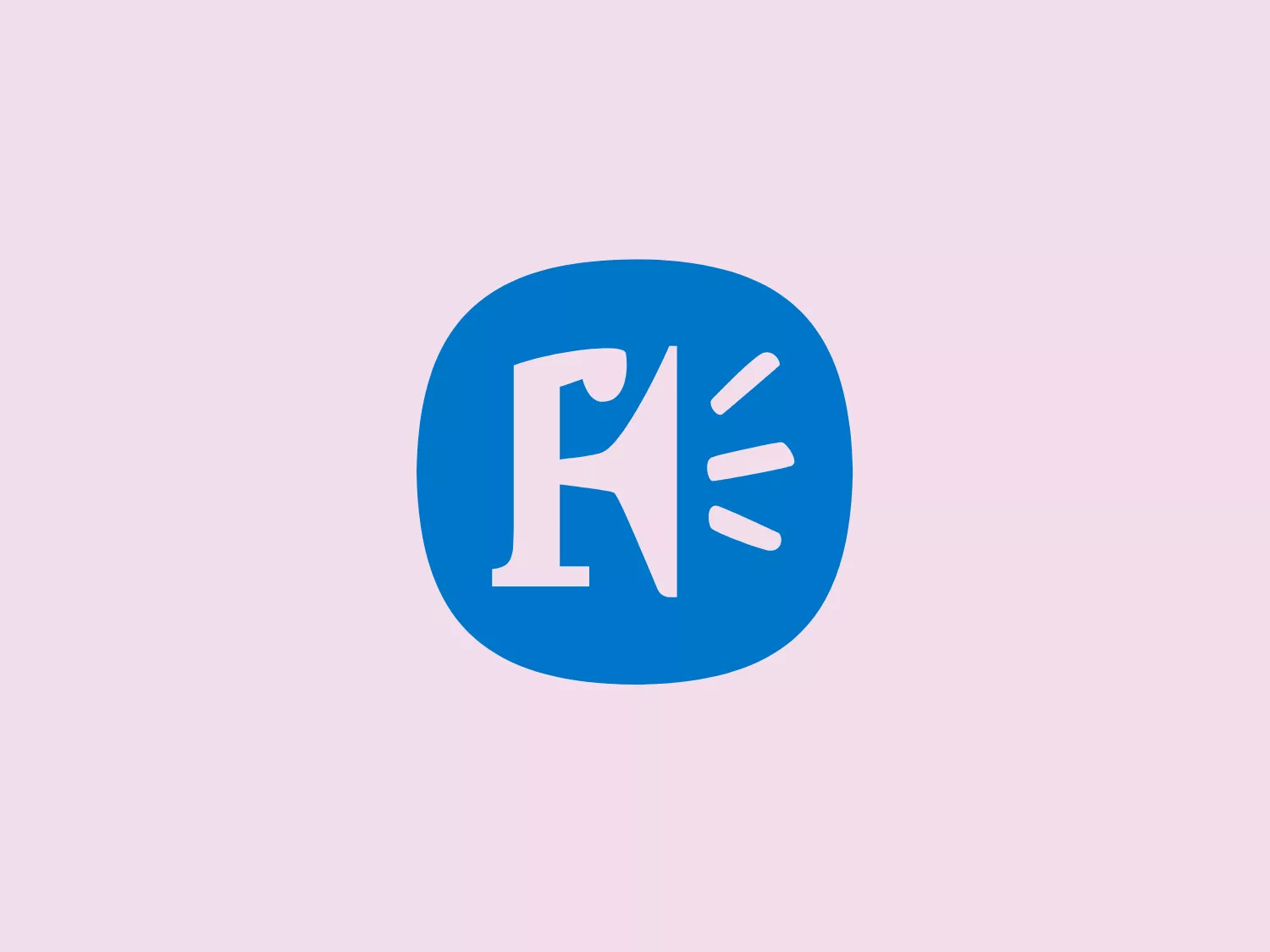 The Logo bears the Framestore name. The simple yet bold design consists of a white stylized letter "K" centered on a vibrant blue circular background. The letter "K" has a distinct aesthetic with its right leg transformed into what appears to be a stylized swoosh or sound wave, suggesting movement or audio dynamics, making it stand out and giving the logo a distinctive, high-energy feel. The shapes within the design are geometric and carry a sense of modernity and sleekness, with a clean contrast between the white figure and the blue field.