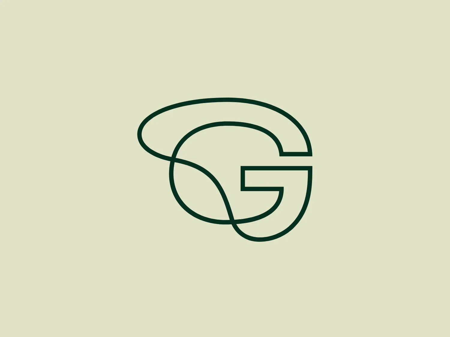 The Getsafe logo consists of two primary shapes that interlock to form a stylized letter "G." Both shapes are sleek and have a modern curvature to them, with one appearing as an incomplete circle and the other being a more angular, geometric form that provides the straight lines of the letter "G." The entire logo is monochromatic, utilizing a crisp, dark green color that contrasts well with lighter backgrounds. The seamless integration of the two shapes gives the logo a sense of balance and unity. To enhance the clean and contemporary feel of this Getsafe logo, a light and neutral background color such as #E5E7D0 would be fitting, which would allow the darker green of the logo to stand out without overwhelming the design.