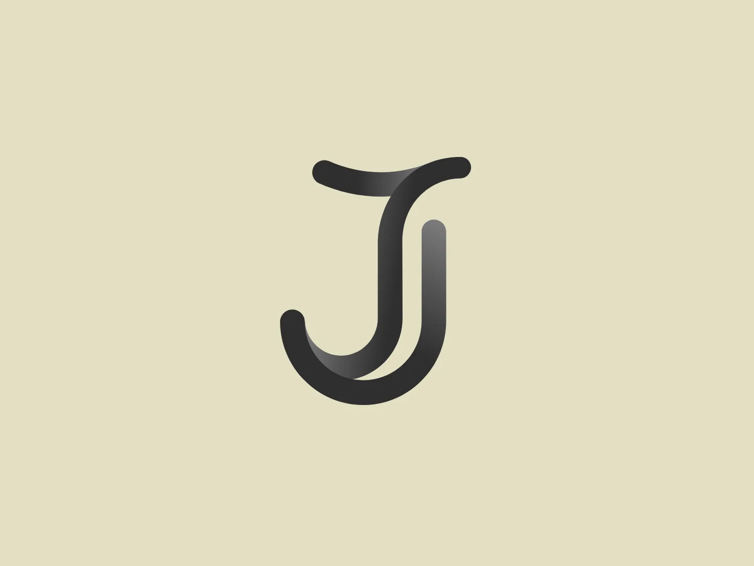 The image is a stylized logo characterized by a modern, minimalist design. The logo consists of a single letter, which resembles a lowercase "j" with a unique curvature that gives it an elegant, fluid look. The letter is depicted in a gradient of metallic gray shades, adding depth and a premium feel to the design. The left stroke of the "j" extends slightly above the right, and the descender curls modestly upwards. This Jersey's simplicity and use of metallic gradients suggest sophistication and could be well-suited for a variety of luxury or tech-related brands.