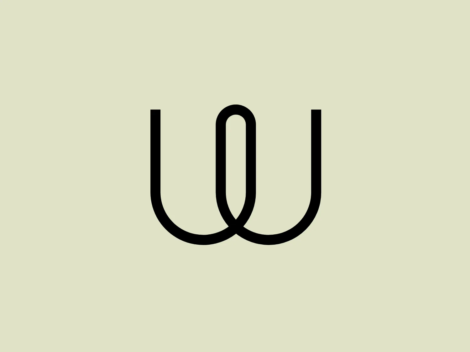 The business logo features a stylized letter "W" composed of sleek, symmetrical lines with rounded ends, giving it an elegant and modern appearance. The design is minimalistic and uses a bold, black color that stands out clearly against a white background. The overall design aesthetic is clean, professional, and lends itself well to a variety of branding applications. The simplicity and fluidity of the lines suggest a sense of sophistication and grace.
