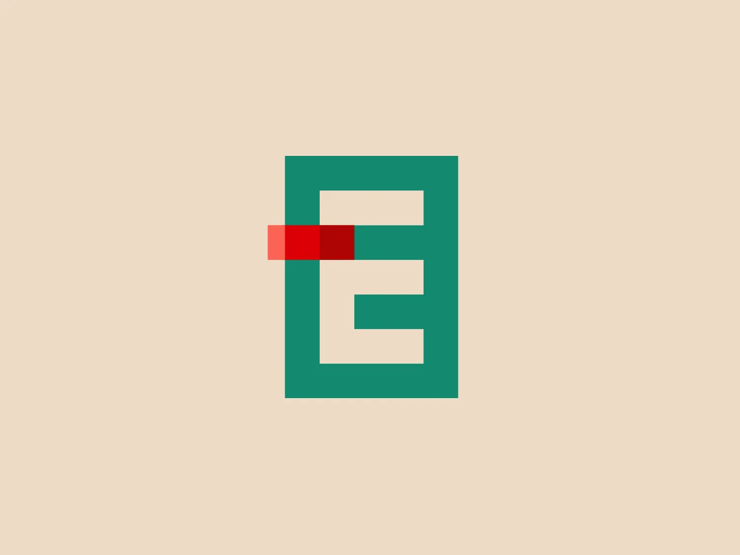 The Espreso TV logo features a modern, geometric and minimalist stylized letter "E" design. The logo incorporates a dark teal or turquoise square backdrop with a white abstracted "E" formed by rectangular shapes. An elongated red rectangle intersects the "E," suggesting connectivity or interaction. The overall aesthetic is clean, modern, and implies innovation or technology.