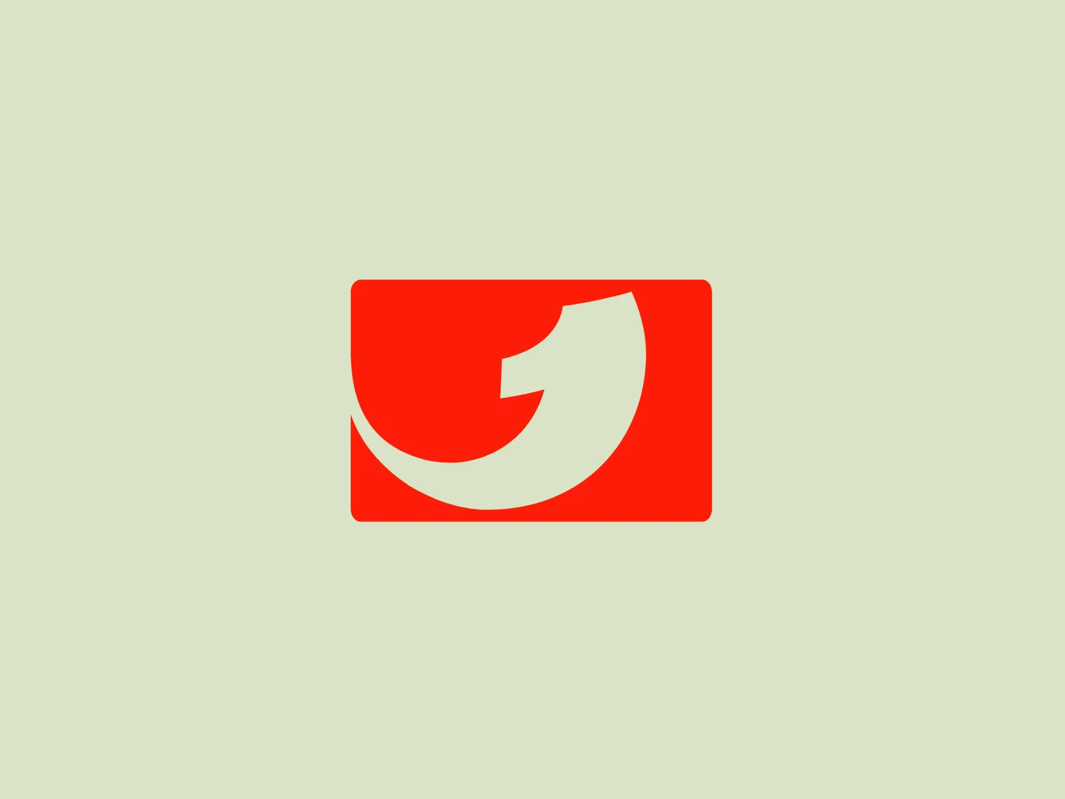 The Kabel Eins logo features a bold, white stylized letter or symbol resembling a combination of a crescent and a swoosh, set against a vibrant red rectangular background. The design is minimalist and modern, with the white figure sharply contrasting against the red, creating a feeling of movement and dynamism. Given the strong, warm tones of the logo, a background that is soft yet complementary would enhance its visual impact.