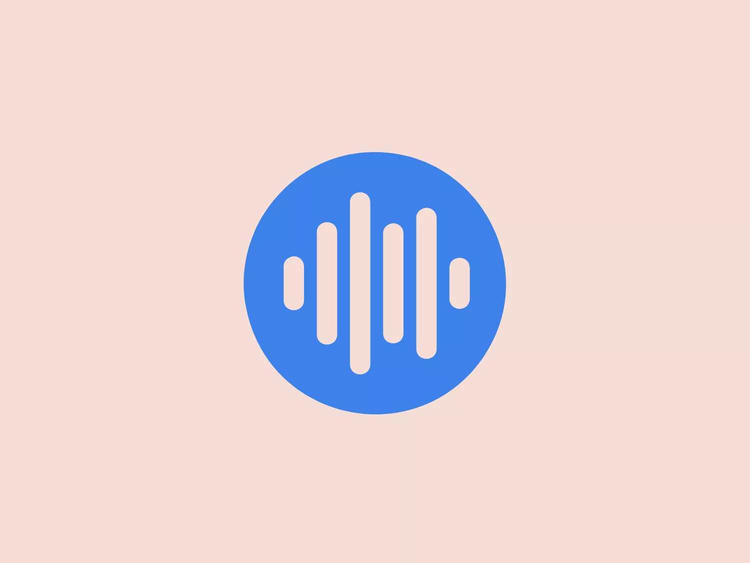 The Chorus AI logo features a stylized, sound wave or equalizer design within a circular frame. Centered on a vibrant blue background, the design consists of multiple vertical bars in white, varying in length as if representing audio levels or frequency bars. The overall aesthetic is modern and clean, with a minimalist approach that suggests technology, music, audio, or data analytics. A smooth, sans-serif type of look appears to be implied by the straightforward geometric forms.