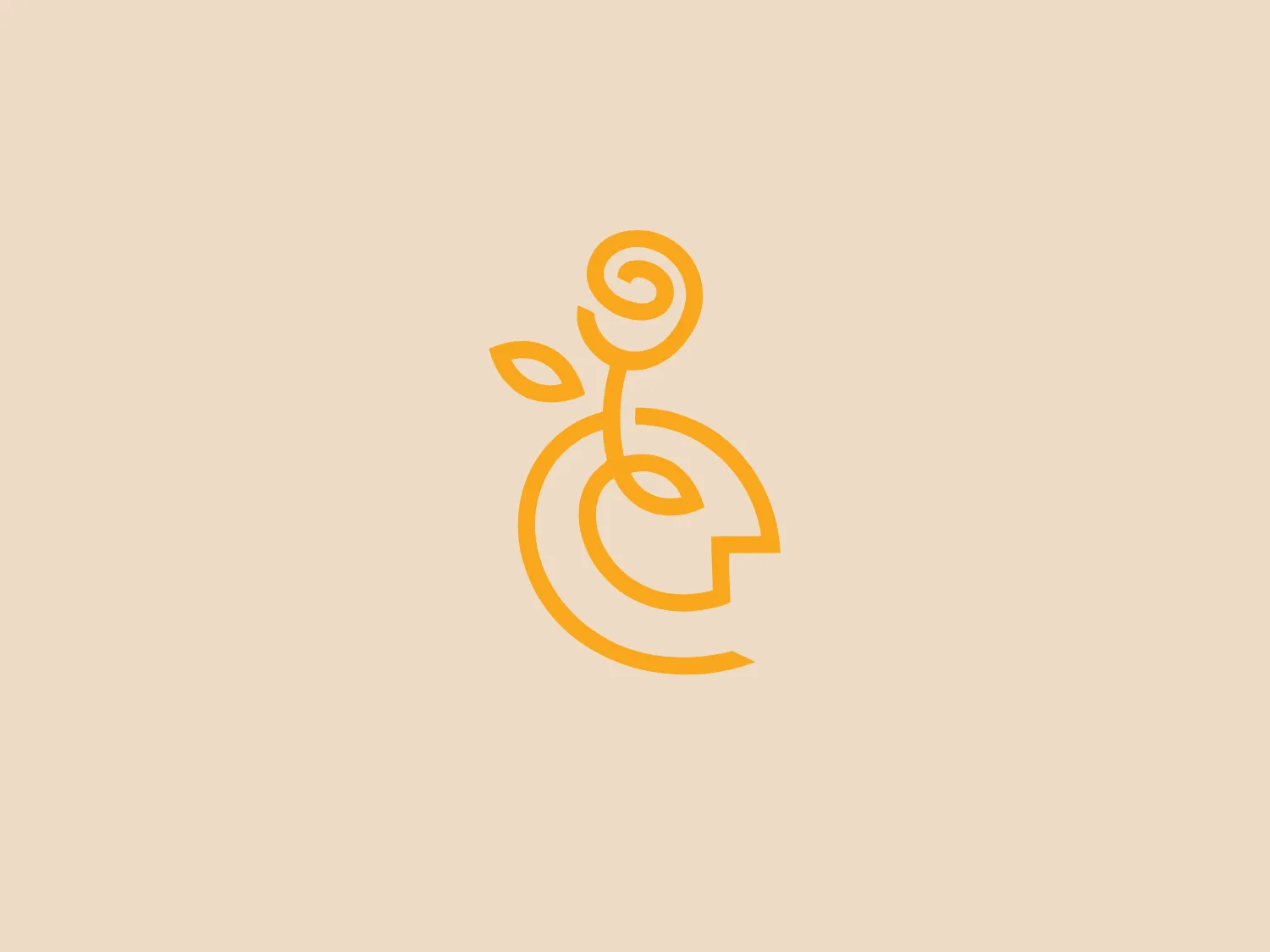 The Early Education logo is a stylized design with an organic and minimalist aesthetic. It features a circular motif that transforms into a spiral, resembling a plant or flower growing upward. Two leaves branch out from the stem, adding to the natural theme. The monochromatic design in warm golden yellow exudes vitality and creativity. The smooth and continuous lines convey simplicity and elegance, while the abstract nature of the elements implies motion or growth.