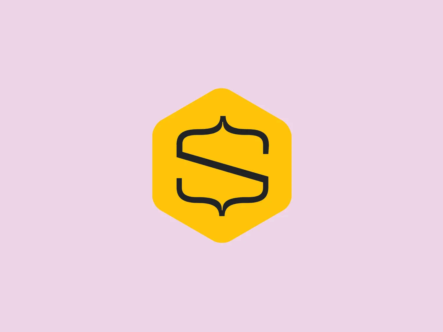 The image showcases the Snipcart logo, featuring a stylized letter "S" in a bold, modern sans-serif typeface with sharp angles and geometric precision. The deep, strong yellow color of the letter creates a striking contrast against the hexagonal background, which utilizes a softer shade of yellow. This hexagonal shape represents stability and professionalism. The design's simplicity and symmetry give it a dynamic and contemporary vibe, making it stand out. A muted and pastel background would complement the logo well without competing for attention.