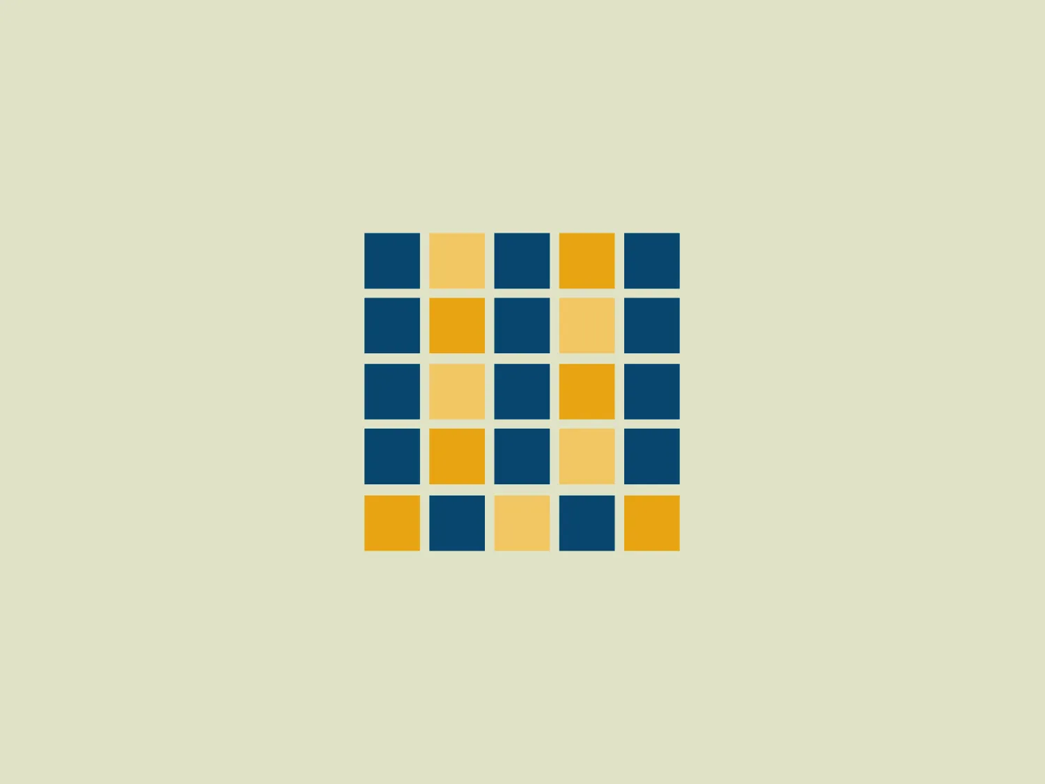 The Westchester Community College logo showcases a grid of squares arranged in a 5x5 pattern, each square of equal size. The color scheme includes shades of blue, yellow, and gold. The top row consists of blue squares with a vertical gradient effect transitioning from yellow in the center to gold at the bottom. The design reflects a modern and minimalistic aesthetic, utilizing clean geometric shapes and a pleasing color transition to convey a sense of order and progression.