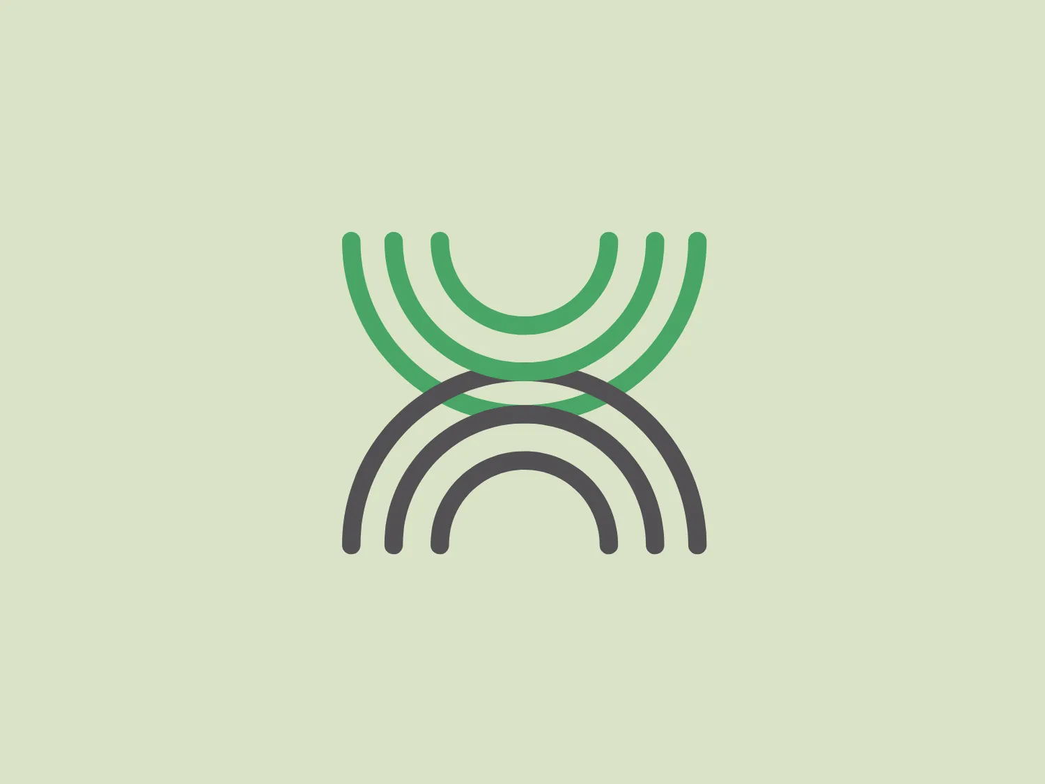 The XetaWave logo features a stylized, abstract design resembling a letter or a symbol. It consists of six curved horizontal lines, with the top three forming an open, rounded shape that points upwards, and the bottom three forming a similar shape that points downwards. The lines have varying thicknesses, creating a sense of depth and dimensionality. The top three lines are colored in shades of green, while the bottom three transition into grey, suggesting a gradient or a shift in perspective. The overall aesthetic is modern, minimalist, and implies movement or connectivity. The design is clean and would likely scale well across different mediums.