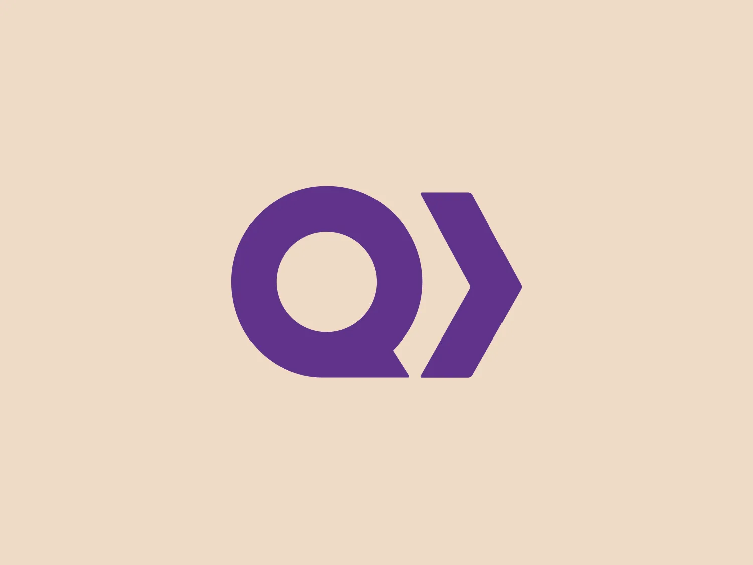 The Quickbase logo showcases a stylized letter "Q" in a bold, sans-serif typeface, seamlessly transitioning into a right-facing angular bracket ">", symbolizing forward motion or direction. The design utilizes a solid purple shade, conveying a sense of creativity and wisdom, evoking innovation and technology, ideal for a digital or software brand. The overall aesthetic is modern, clean, and clearly visible on various media.
