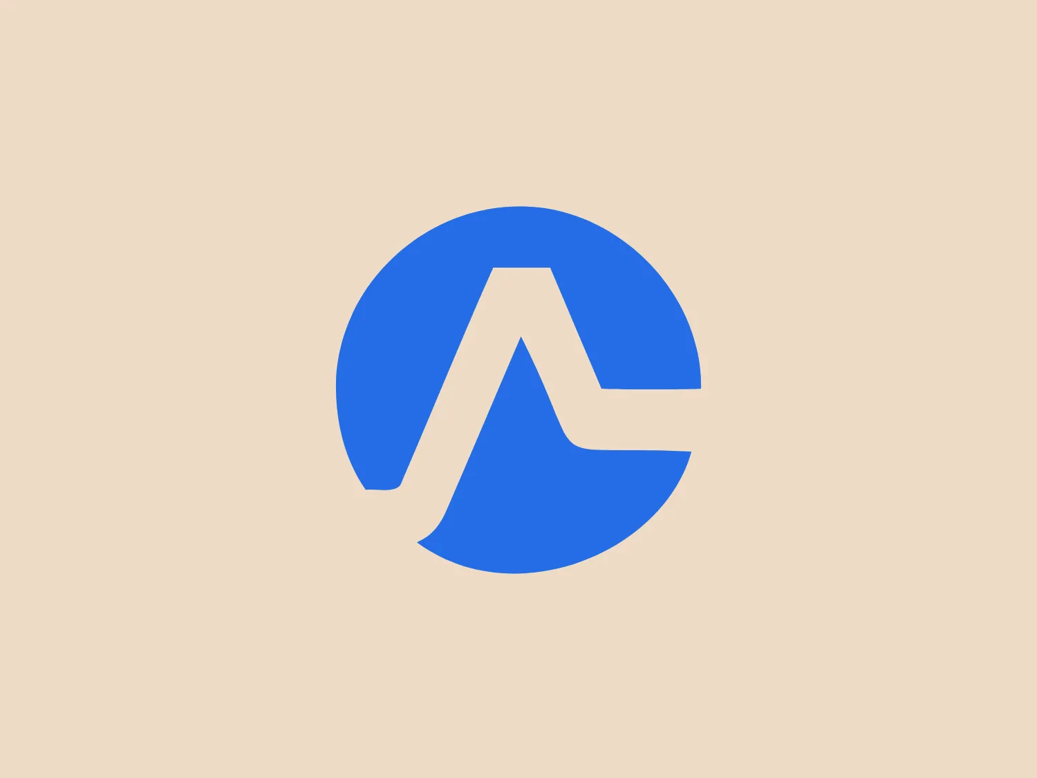 The Atani logo features a stylized letter, possibly an 'A' or 'M', set against a solid circular background. The letter's design is modern and abstract with sharp, angular edges, giving it a dynamic and forward-moving appearance. The color of the logo is a vivid, saturated shade of blue, which suggests professionalism and reliability. The simplicity of the design allows for versatile application across various media. Given the crisp blue color of the logo, a neutral yet warm background color would complement it well.
