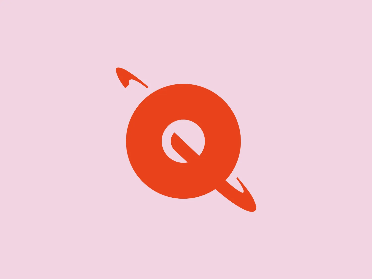 The Q Zar logo features a bold and modern stylized letter "Q" in a vibrant orange color, exuding energy and creativity. The unique design includes a dynamic swoosh extending from the Q's tail, creating a sense of motion. The minimalist aesthetic is accentuated by the unfilled central space of the "Q," making it simple yet distinctive.