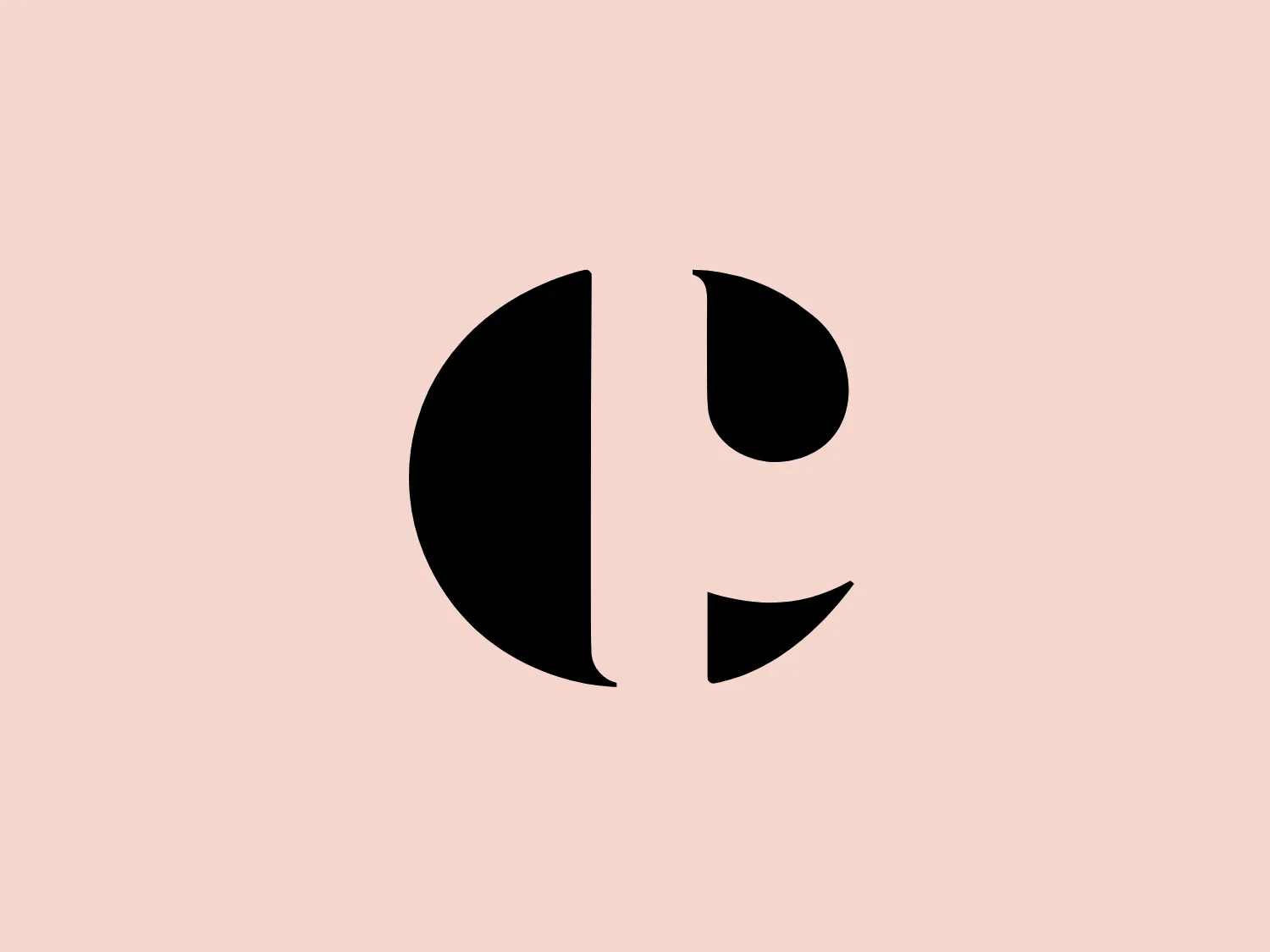 The Counter Press logo features a stylized image in black, with abstract geometric shapes that form a minimalist and modern design. The prominent circle appears partially obscured by other shapes within it, creating the impression of a face with one eye and a curved smile or a crescent. The simplicity of the design allows for versatile usage in various mediums, conveying a playful and friendly aesthetic.