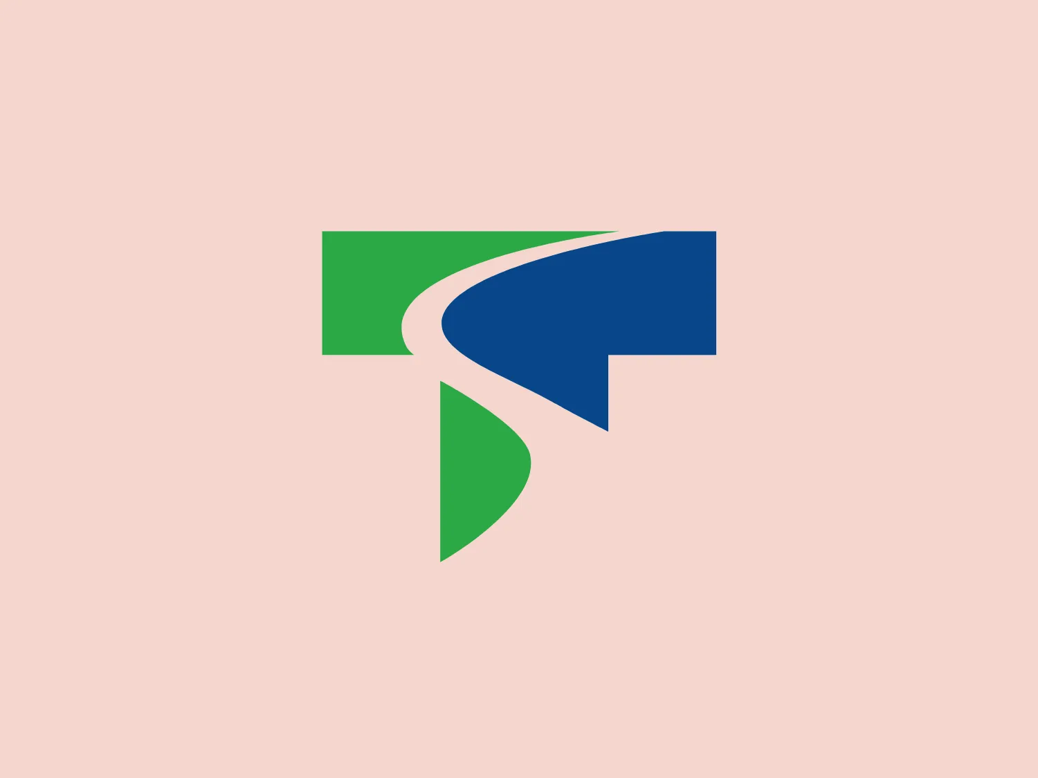 The Tekonsha logo showcases an abstract design with three shapes arranged to create a stylized letter "T" or a dynamic upward and right-pointing arrow. It incorporates shades of blue and vibrant green to create a modern, simple design that conveys a sense of motion and progression through sharp angles and narrowing shapes. The bold colors and clean separation between elements give the logo an energetic and professional look.