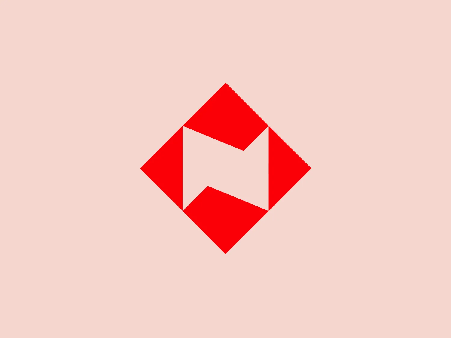 The logo for Nissay features a bold red "M" centered within a diamond shape also comprised of the same red shade. The "M" is stylized with geometric precision, using negative space to form its structure against the diamond background. Adopting a minimalist aesthetic with sharp angles and lack of additional embellishments, the logo has a modern and striking appearance, conveying a sense of strength and stability.