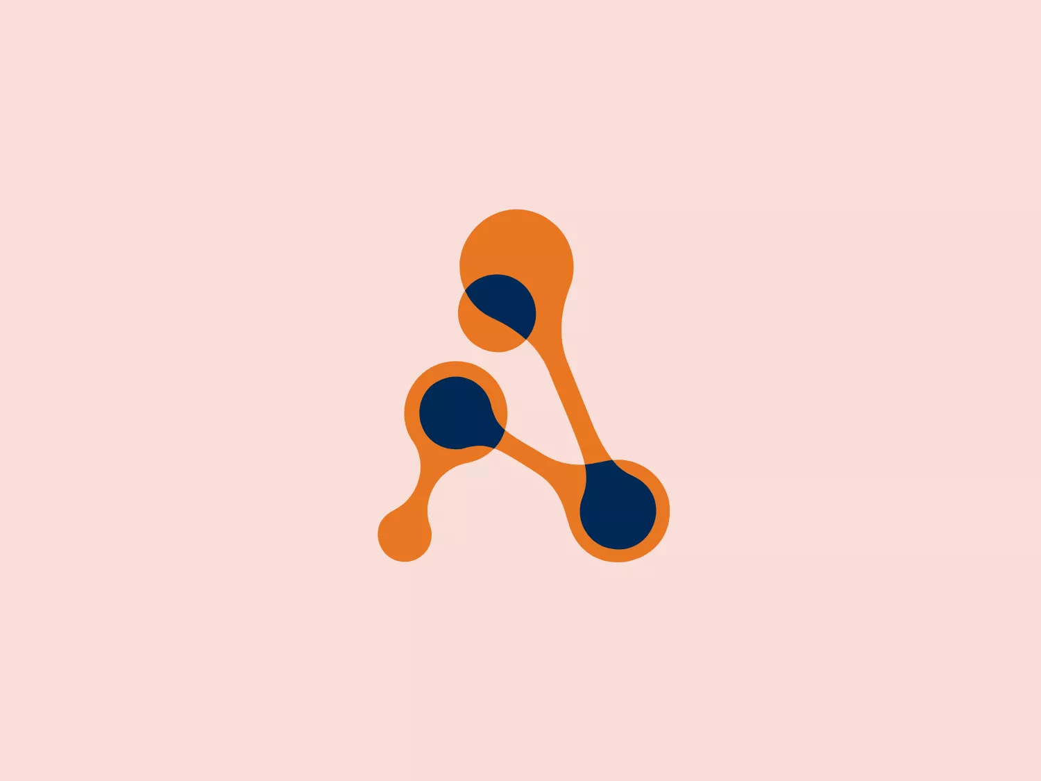 The Adesto logo features a stylized design consisting of three interconnected nodes or blobs. The overall shape forms an abstract, organic network or molecule-like structure, hinting at connectivity or relationships. The nodes are shaded in a deep blue color, while the connecting parts of the structure are a vibrant shade of orange. These two contrasting colors create a bold and dynamic visual impact. The design is modern and minimalist, with a fluid and rounded aesthetic that imparts a sense of innovation and approachability.