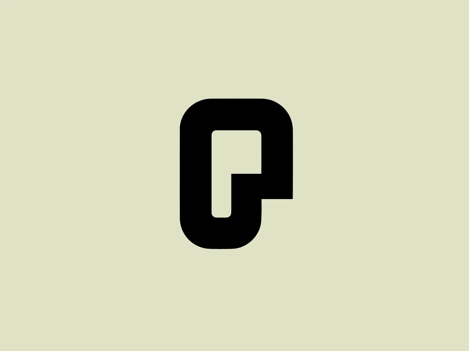 The Plaenge logo includes a bold, black letter "G" with a modern, sleek, and contemporary feel. The "G" is constructed of two shapes; a rounded rectangle forms the main body while a smaller geometric shape represents the negative space, distinguishing the letter's arm from its loop. This construction gives the logo a solid, geometric appearance, emphasizing readability and simplicity.