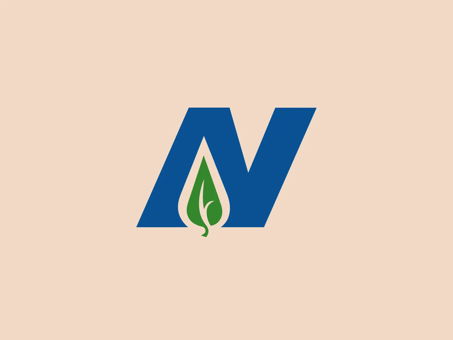 The New Jersey Natural Gas logo features a stylized capital letter 'A' merged with a contrasting element resembling a leaf. The 'A' is bold and uses a deep blue color, creating a strong and professional appearance. In the negative space of the 'A', there's a dual-tone organic shape that suggests a green leaf with two shades of green - a darker tone on the left side and a lighter tone on the right, adding a touch of natural and eco-friendly vibes. The design is sleek, modern, and has an environmental theme suggested by the leaf, which is neatly incorporated into the letterform, signifying perhaps a focus on sustainability or nature in the New Jersey Natural Gas brand's identity.