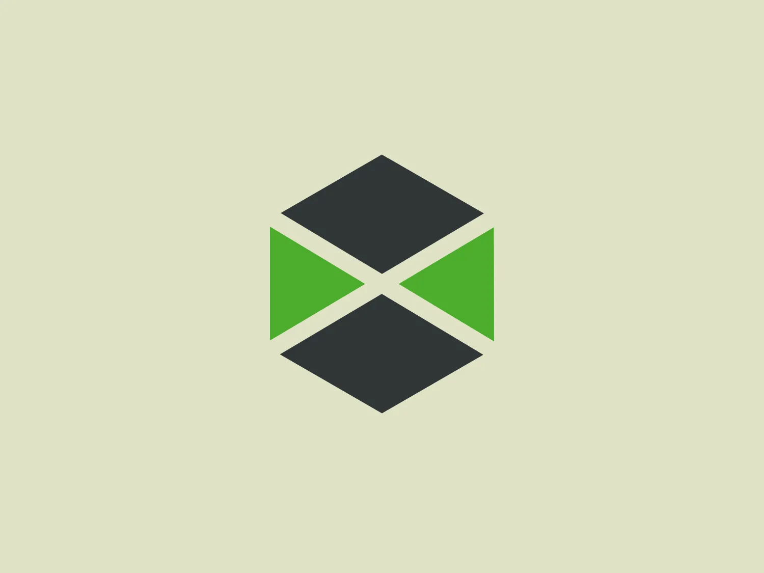 The ThingWorx logo is a geometric design showcasing a stylized hexagon segmented into four diamonds. The two filled with deep slate gray color and the other two with vibrant lime green create a striking contrast, while the symmetrical and balanced design exudes stability. The sharp angles convey a modern and dynamic aesthetic, and the bright green could denote growth or eco-friendliness.