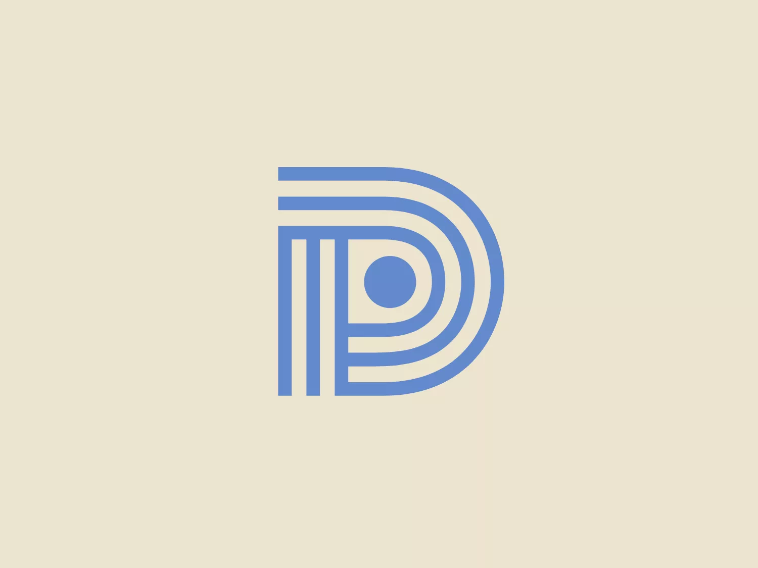 This logo for Durst Organization seamlessly combines the letters 'D' and 'P' to create a modern, minimalist insignia. The design utilizes clean lines and negative space, resulting in a contemporary and professional aesthetic. The color palette of cool, soothing blues evokes reliability and sophistication. The subtle variations in line spacing add depth to the abstract logo, which would be best complemented by a soft, neutral background.