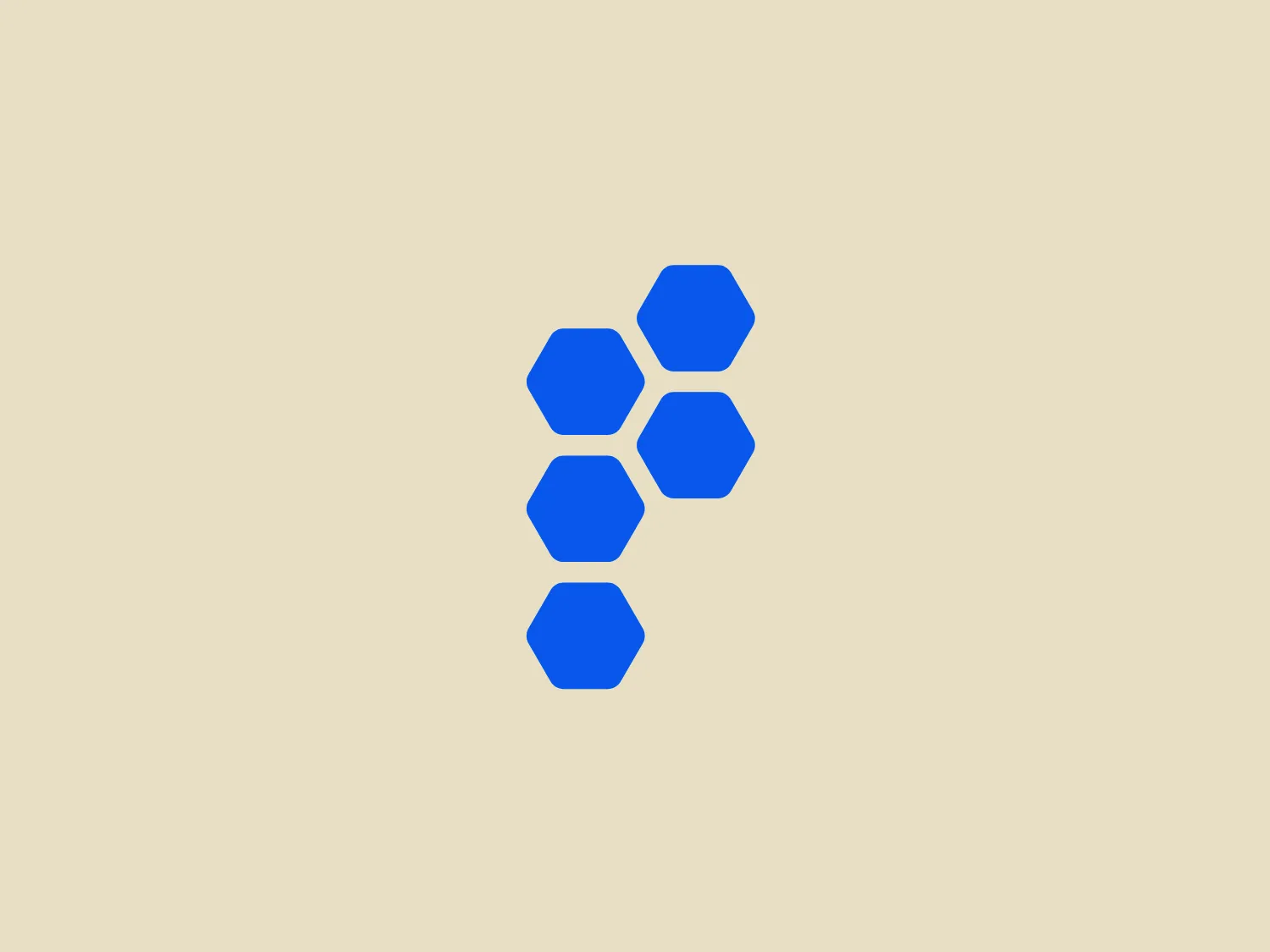 The Flazio logo features a vertical line of five hexagons that slightly curves to the left, creating a stylized representation of a backbone or molecular structure. Each hexagon shares sides with the one above or below, demonstrating connectivity and structural integrity. The hexagons are colored in a vivid and uniform blue, providing a sense of professionalism, technology, and trustworthiness. The design is modern and minimalistic, with clean lines and no additional embellishments. The overall aesthetic conveys stability and interconnectedness. A background color that would complement this logo nicely would be a light and neutral shade to provide contrast while maintaining the logo's clean and modern look.