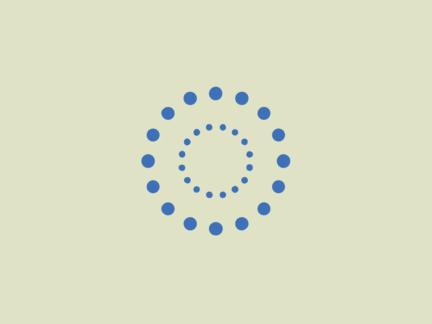 The OSI Group logo features two concentric circular arrays of dots. The outer circle consists of larger evenly spaced dots, while the inner circle is made up of smaller dots. The dots are a solid shade of medium blue against a white background. This minimalist and modern design exudes symmetry and balance, with an abstract representation that could symbolize connectivity, unity, or technology.