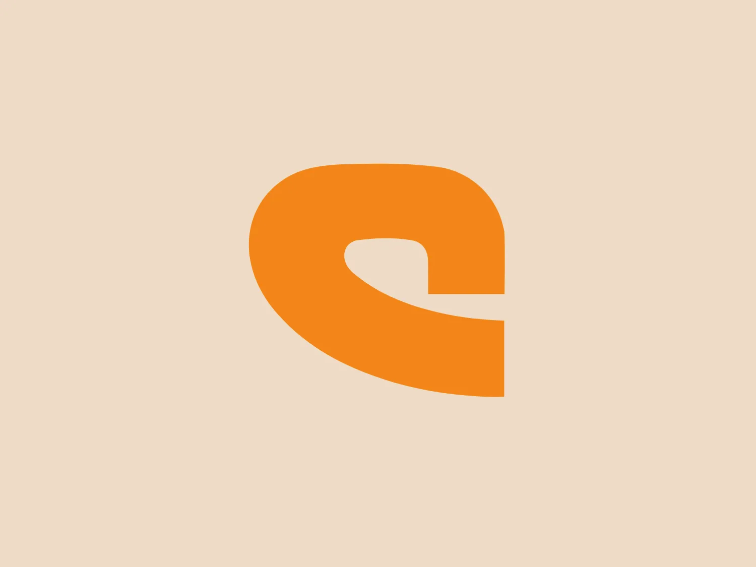 The Encompass Credit Union logo features a stylized lowercase letter 'e,' blending smooth curves with a geometric feel to create a sense of motion and fluidity. The vibrant and solid shade of orange exudes energy and contemporary appeal, while the minimalist design ensures easy recognizability. This logo reflects the brand's confidence in simplicity and appeal, making it a clean and versatile representation of the business.