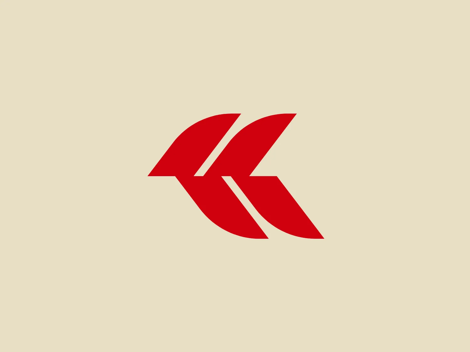 The Kanuni logo is a modern, minimalistic representation consisting of three red, curved shapes converging in a manner that suggests movement or rotation. The evenly spaced shapes create a circular illusion while pointing counter-clockwise, implying dynamism or progress. The bold red color indicates energy and passion, contributing to a clean and vivid design aesthetic. A subtle background would complement the strong red color well without competing for attention.