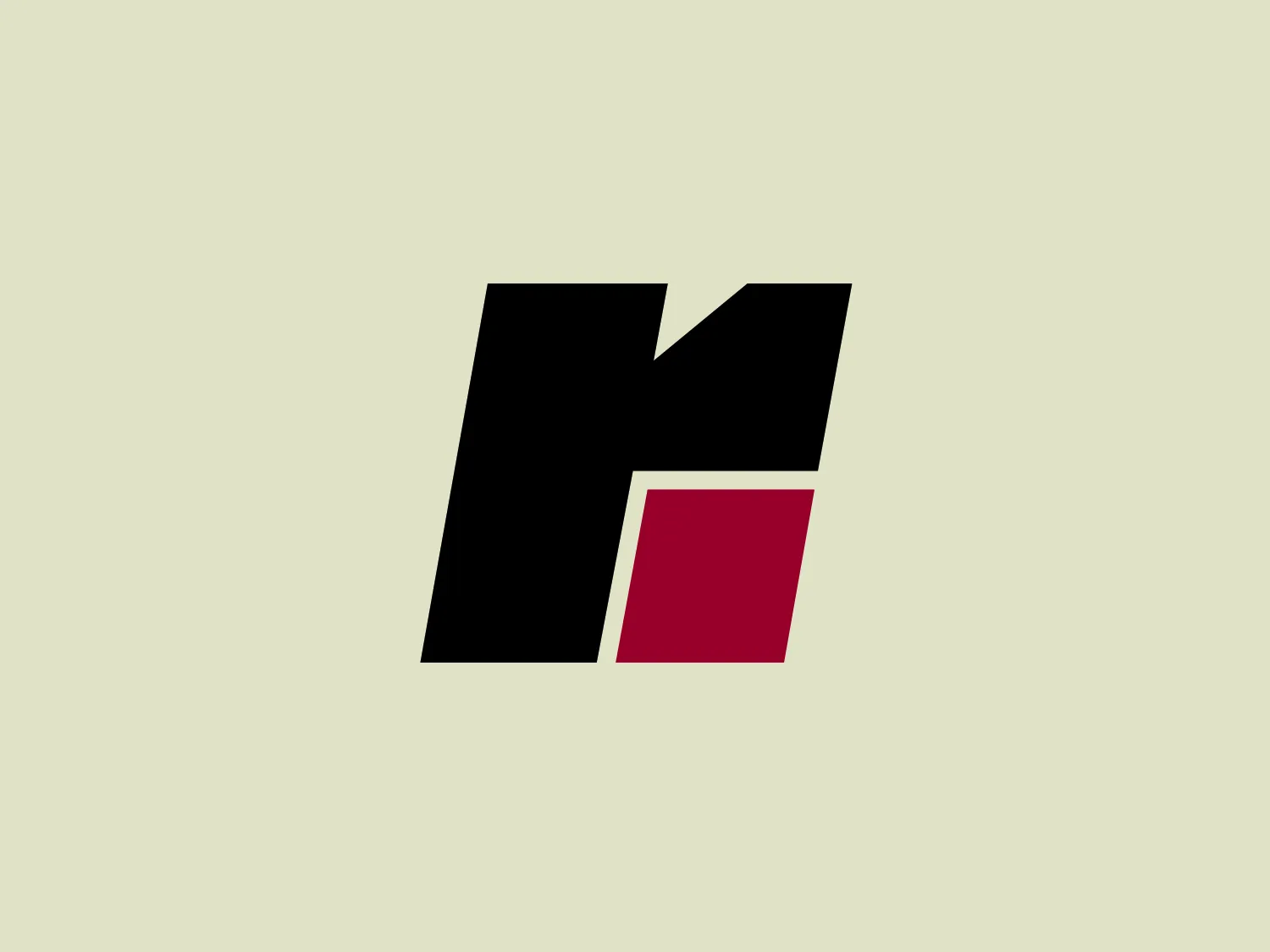 The logo for Ruhlin features a bold, abstract mark composed of a black letterform that could be interpreted as a stylized "N" with a sharp angular design. A solid magenta square is embedded within the lower part of the design, breaking the continuity of the black shapes and providing a pop of color. The overall design aesthetic is modern and minimalist, with a focus on strong geometric shapes and a limited color palette. The logo exudes a sense of strength and professionalism.