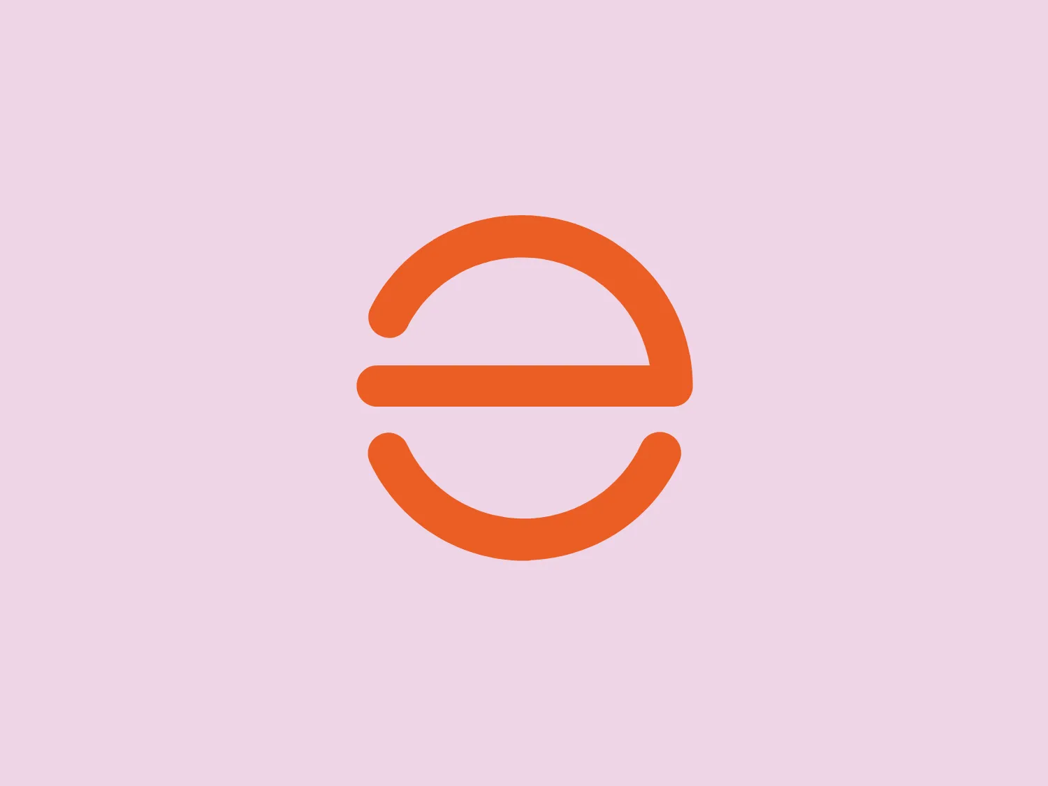 The Enphase logo features a stylized letter "E" composed of three orange lines with varying curvature, creating an abstract, circular form reminiscent of a planet or circular motion. The top and bottom lines are semi-circular, embracing a straight horizontal line in the middle, suggesting balance and movement. The color is a bright, vibrant orange, which conveys energy and innovation. The overall design aesthetic is modern and minimalist, with a dynamic yet simple shape that would be easily recognizable.