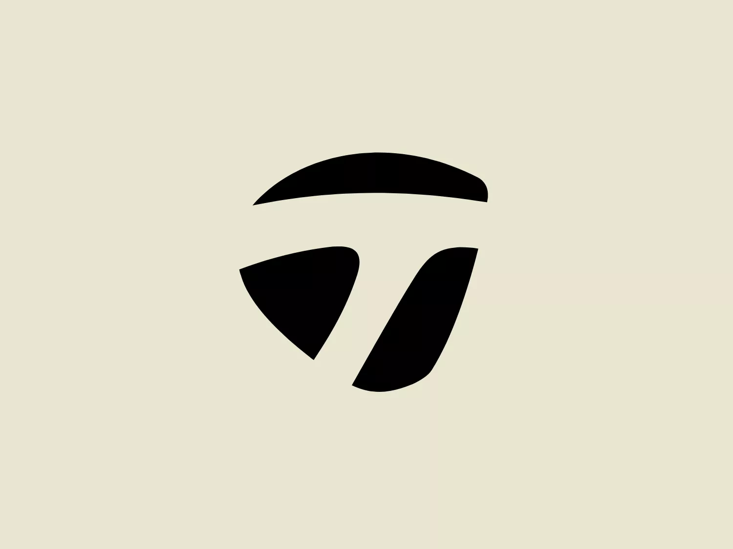 The TaylorMade logo features a minimalistic and modern black and white design. It consists of three distinct shapes resembling a stylized "T," conveying dynamism and movement. The simple yet versatile design is accentuated by its contrasting color scheme, making it visually impactful and memorable.