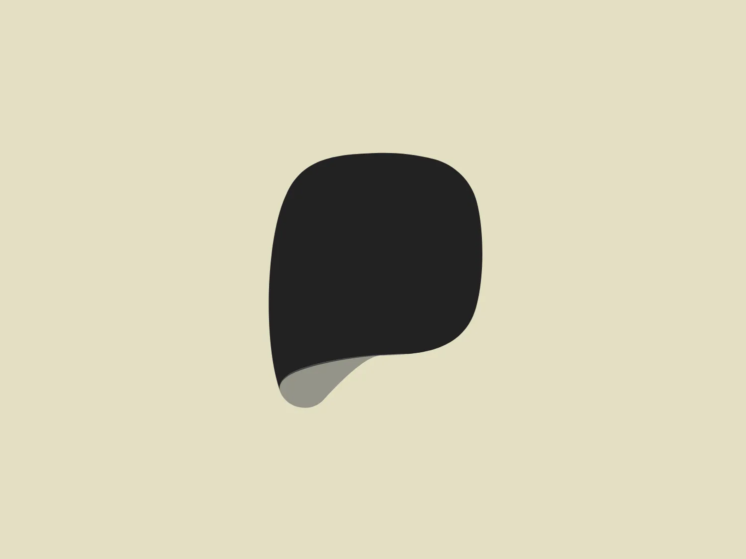 The Pulsate logo features an abstract, organic shape resembling a speech bubble or thought bubble. It has a flat design with a two-tone color scheme, incorporating a deep, muted blue as the dominant color with a curved swoosh of a lighter, almost silver-grey tone at the bottom right that suggests a reflection or light source. The design is minimalist and modern, with a friendly and approachable feel, which could be suitable for a brand in the tech or communication sector. No text is included in the image provided.
