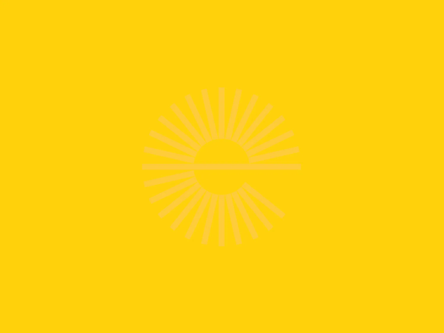 The Easyfundraising logo features a simplified, stylized sun design with a half-circle intersected by a horizontal line at the bottom. It has uniform, radiating lines extending outward from its circumference, suggesting sun rays. The entire image uses a bold, flat yellow color (#FFD700 or similar) against a white background, which gives it a bright and energetic feel. The design is minimalist and modern, with a clean and geometric aesthetic that exudes positivity and warmth. The straight rays contrast nicely with the curving top of the sun, creating a balanced and harmonious look. Hexcode: #E4E2F8