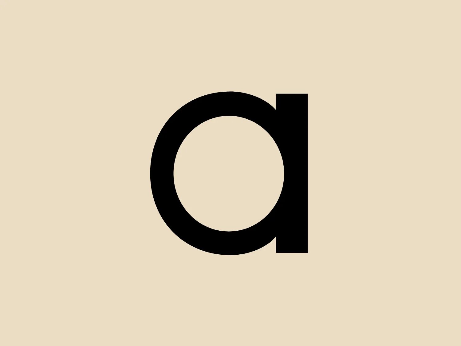 The Alzheimer Nederland logo showcases a minimalist design with a stylized letter "d" adjacent to a circular shape that resembles the letter "o" or "a." The logo is rendered in bold black, creating stark contrast against a white background. Reflecting a modern and clean aesthetic, the graphic simplicity makes it versatile for diverse branding purposes. The seamless transition from a straight vertical line into a circular form within the letter "d" conveys a sense of unity and continuity.