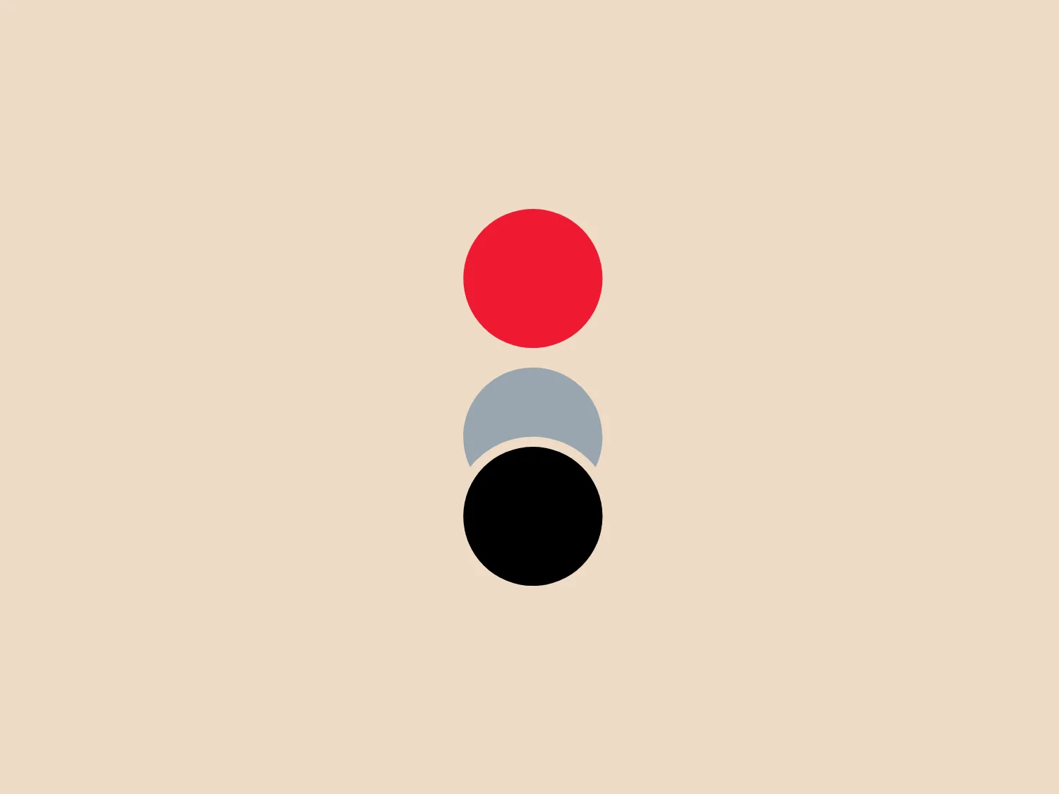 The Impact logo comprises three solid-colored, flat circles stacked vertically. The top circle is red, the middle one is a shade of gray, and the bottom one is black. The circles are perfectly aligned along their centers, creating a clean and simple design. The varying colors appear to represent a hierarchy or a sequence, communicating a sense of balance and order with a modern aesthetic. Considering the colors used in the Impact logo, a lighter, neutral background would complement it well without causing a distraction.