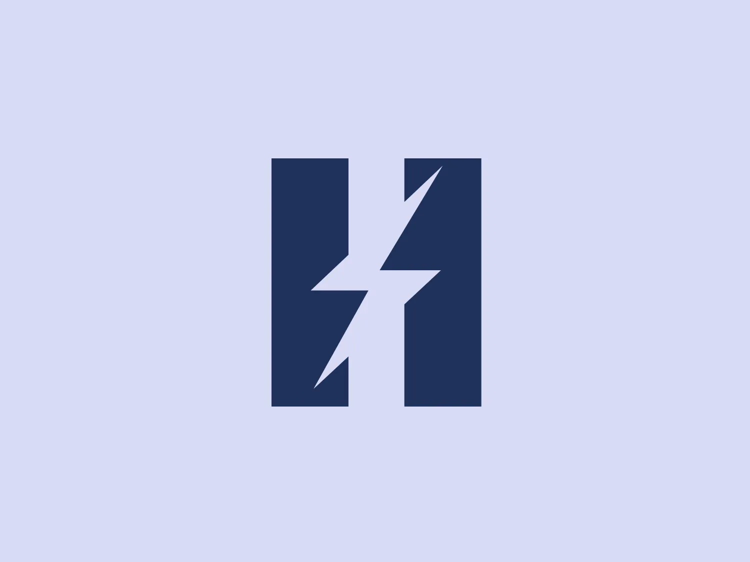 The logo presented is a stylized, geometric design consisting of a dark blue square background with a white, angular lightning bolt in the center. The lightning bolt has a modern, sharp appearance with its angles creating a dynamic sense of movement and energy. The contrast between the simple, solid background and the intricate bolt design gives the Hydrostor logo a bold and striking look. The color palette is minimalistic, using only two colors to create a strong visual impact. The overall aesthetic is clean, contemporary, and versatile, suggesting themes of power, electricity, or high-technology.