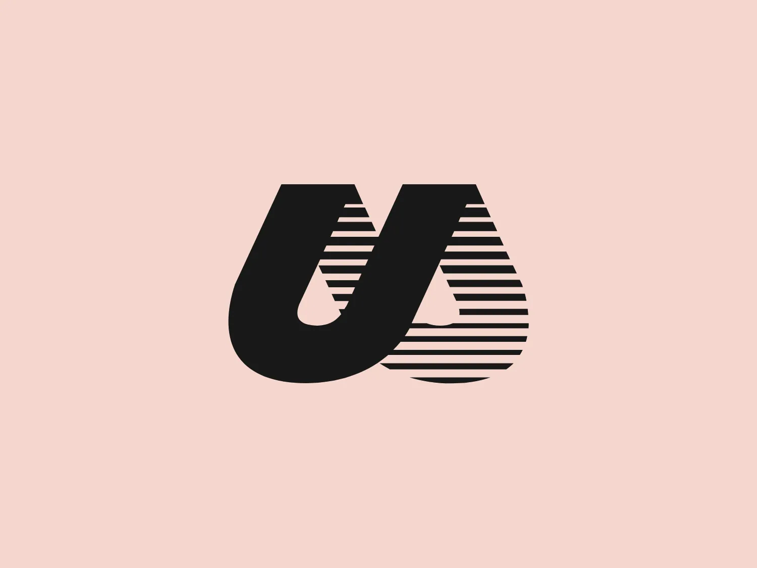 The Unisource logo showcases two bold, red letters "U" and "A". The solid, smooth "U" on the left and the textured "A" on the right create a modern, energetic design. The increasing density of the horizontal stripes within the "A" adds depth. The letters are aligned to form a cohesive unit, utilizing negative space effectively. The use of red suggests confidence and strength.