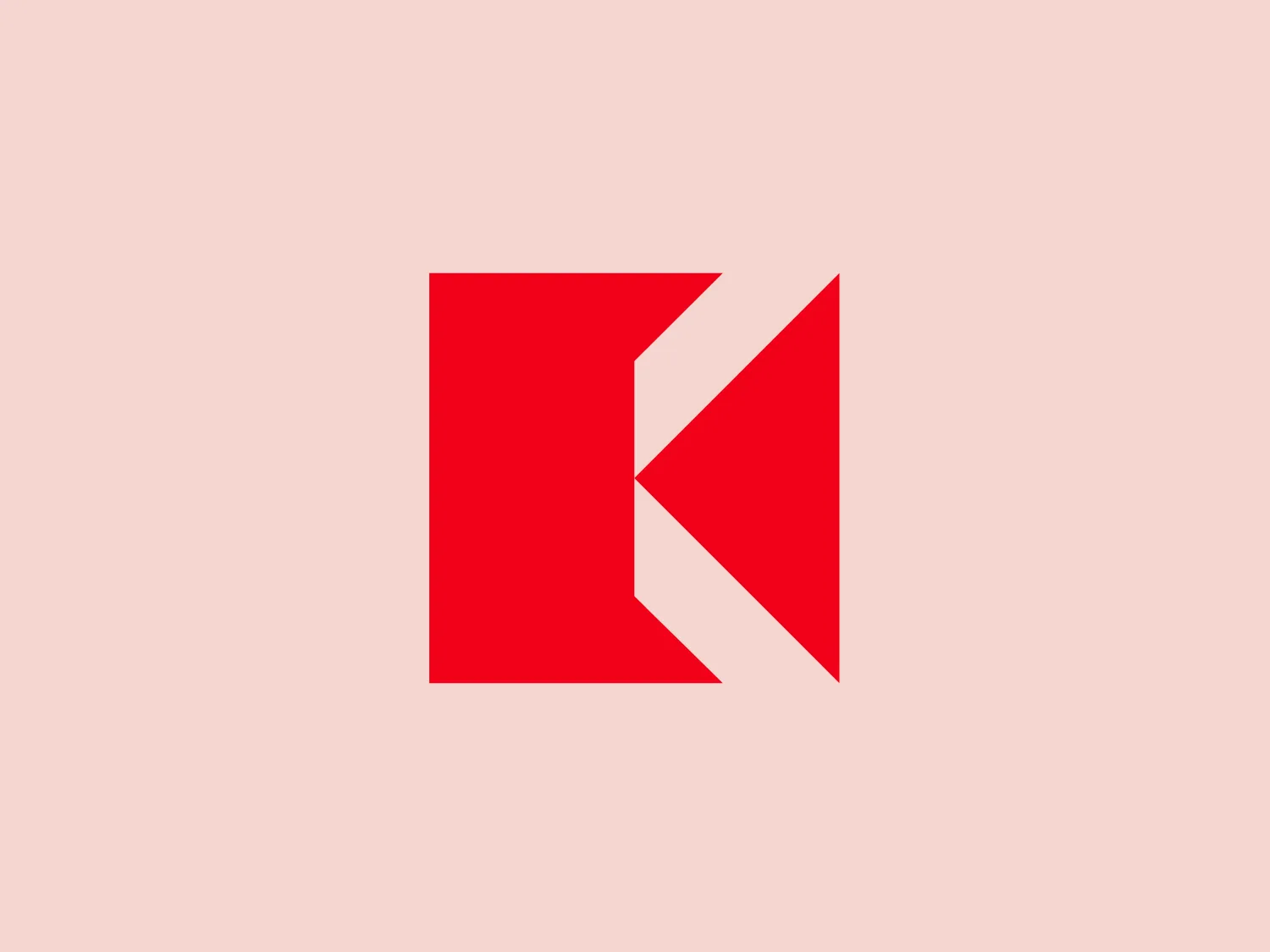 The Kalorama Information logo showcases a modern, bold, red-colored geometric design. It consists of a square split into two main shapes: a solid red square on the left and an outlined triangle in the same striking red hue on the right. The triangle, pointing left, creates a negative space that subtly suggests an arrow pointing backwards. The design creatively utilizes negative space to convey movement and direction. The vivid red color ensures that the logo stands out and commands attention.