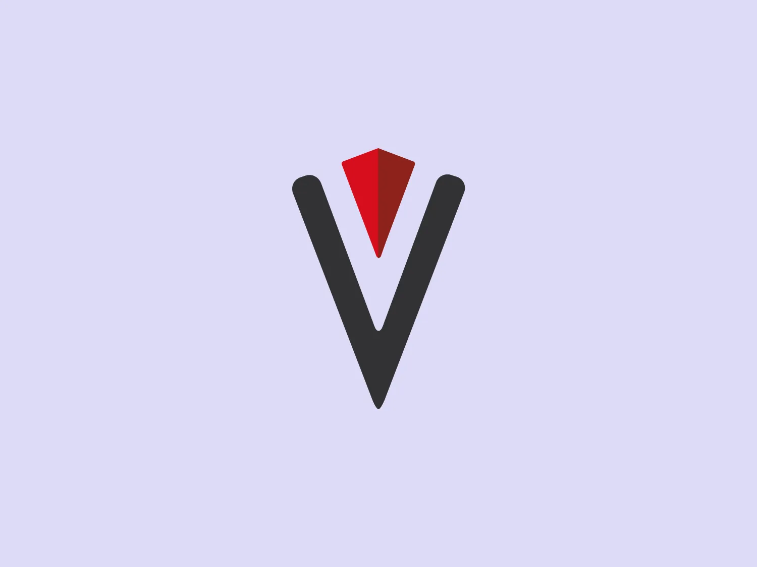 The logo for Visualizer features an abstract geometric design representing a stylized letter V. A large, dark-gray, chevron-like shape with sharp edges pointing downwards forms the main structure. At the top of the V, there is a smaller, upward-pointing red shape, resembling a shield or a kite, which may symbolize protection, advancement, or being on top. The color contrast between the dark gray and the vivid red draws attention to the top of the design, emphasizing this element. The overall design aesthetic is modern, sleek, and appears to convey strength and stability. The minimalist design with clean lines and no additional embellishments suggests a focus on simplicity and efficiency.