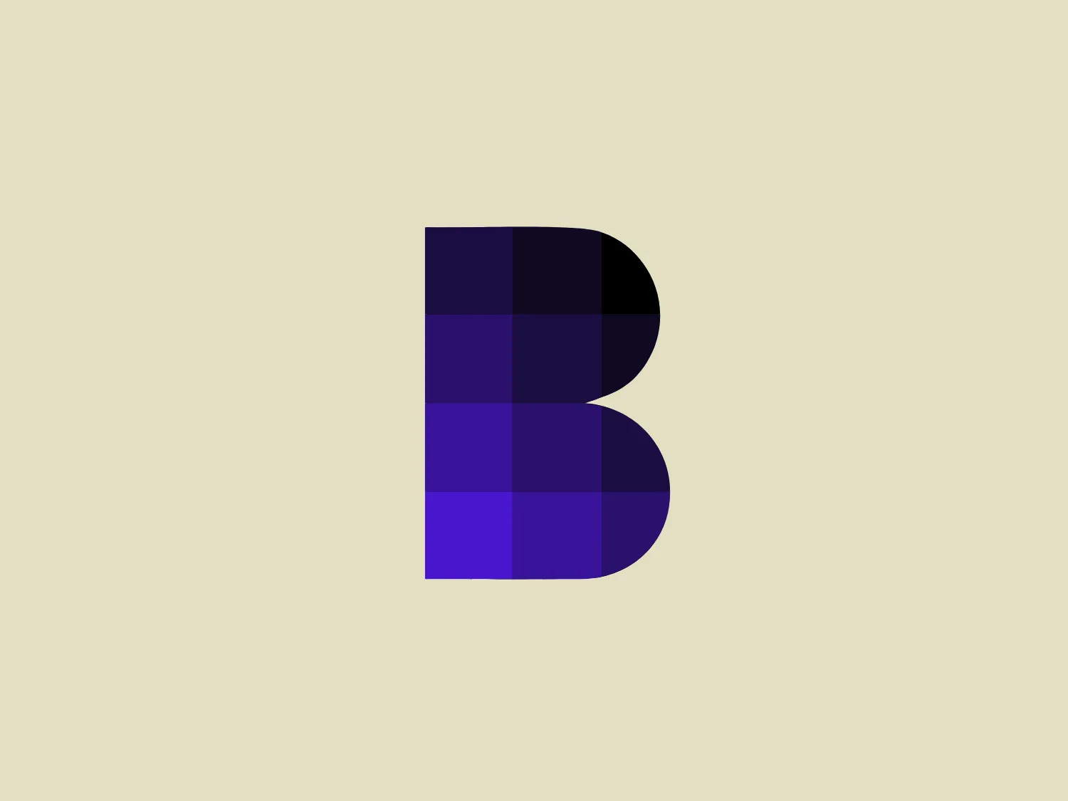The Blockworks logo showcases a contemporary and minimalist design, highlighting a stylized letter "B" formed by geometric blocks that transition from dark to light shades of purple. The upper portion features deeper hues, gradually fading towards the lower area, creating a striking gradient effect. Utilizing negative space, the design incorporates the distinct curvature and cutouts characteristic of the letter "B," while the sharp angles and color gradient lend the logo a dynamic, three-dimensional look. This logo is best displayed against a light, neutral background to fully bring out the gradient effect.